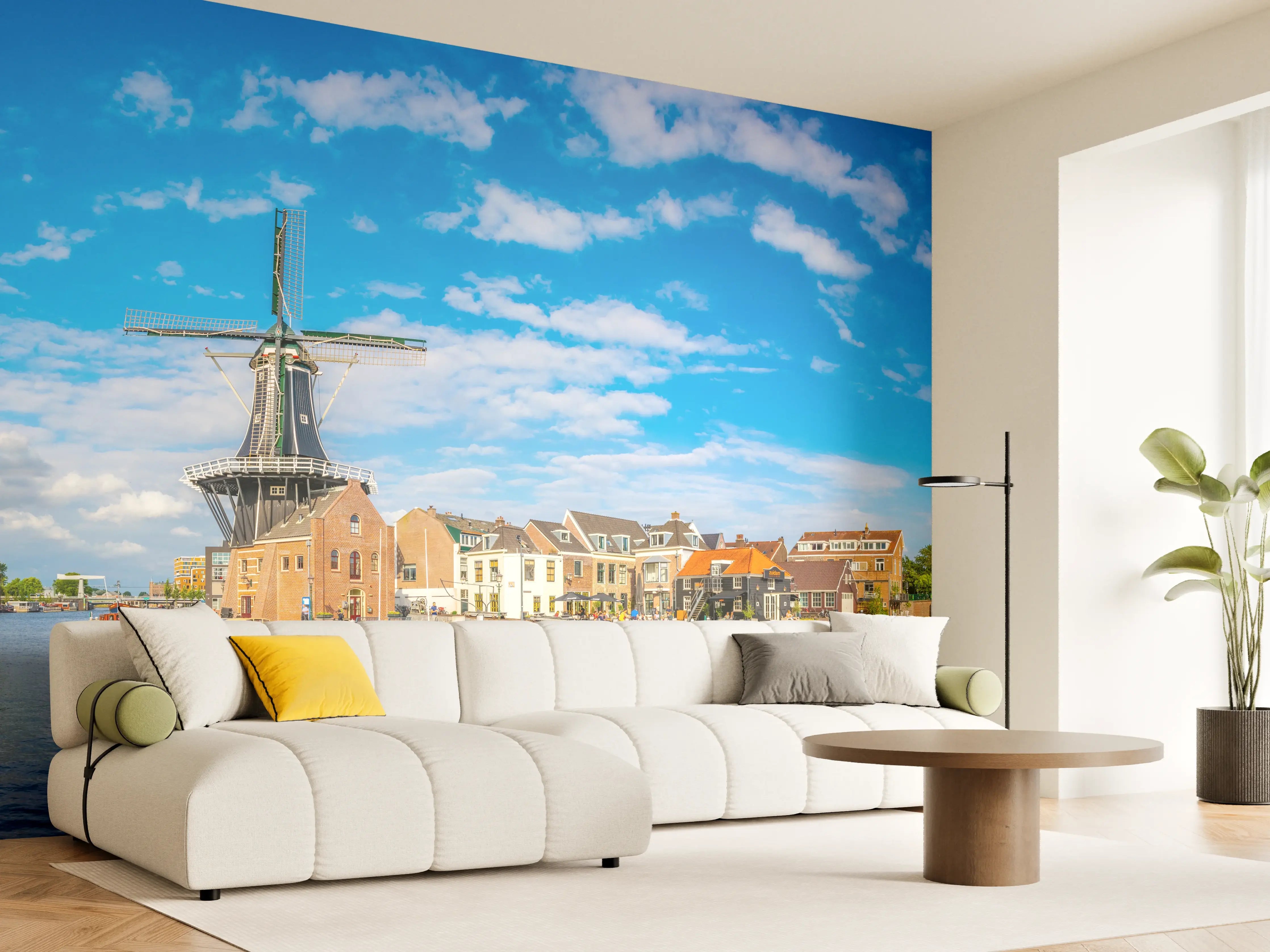 Wandverkleidung Wohnzimmer - Windmühle in Haarlem
