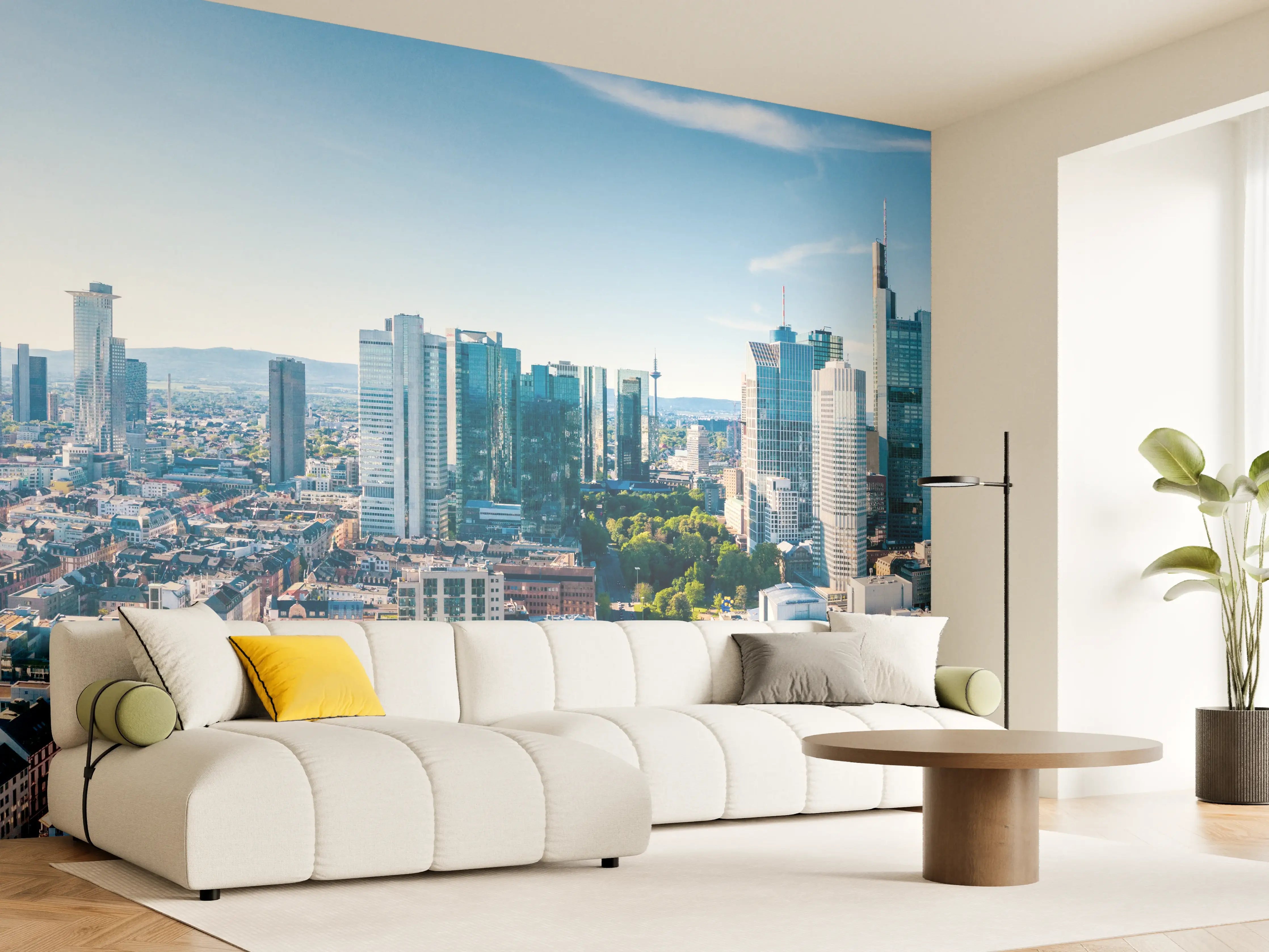 Wandverkleidung Wohnzimmer - Wolkenkratzer -  Frankfurt am Main