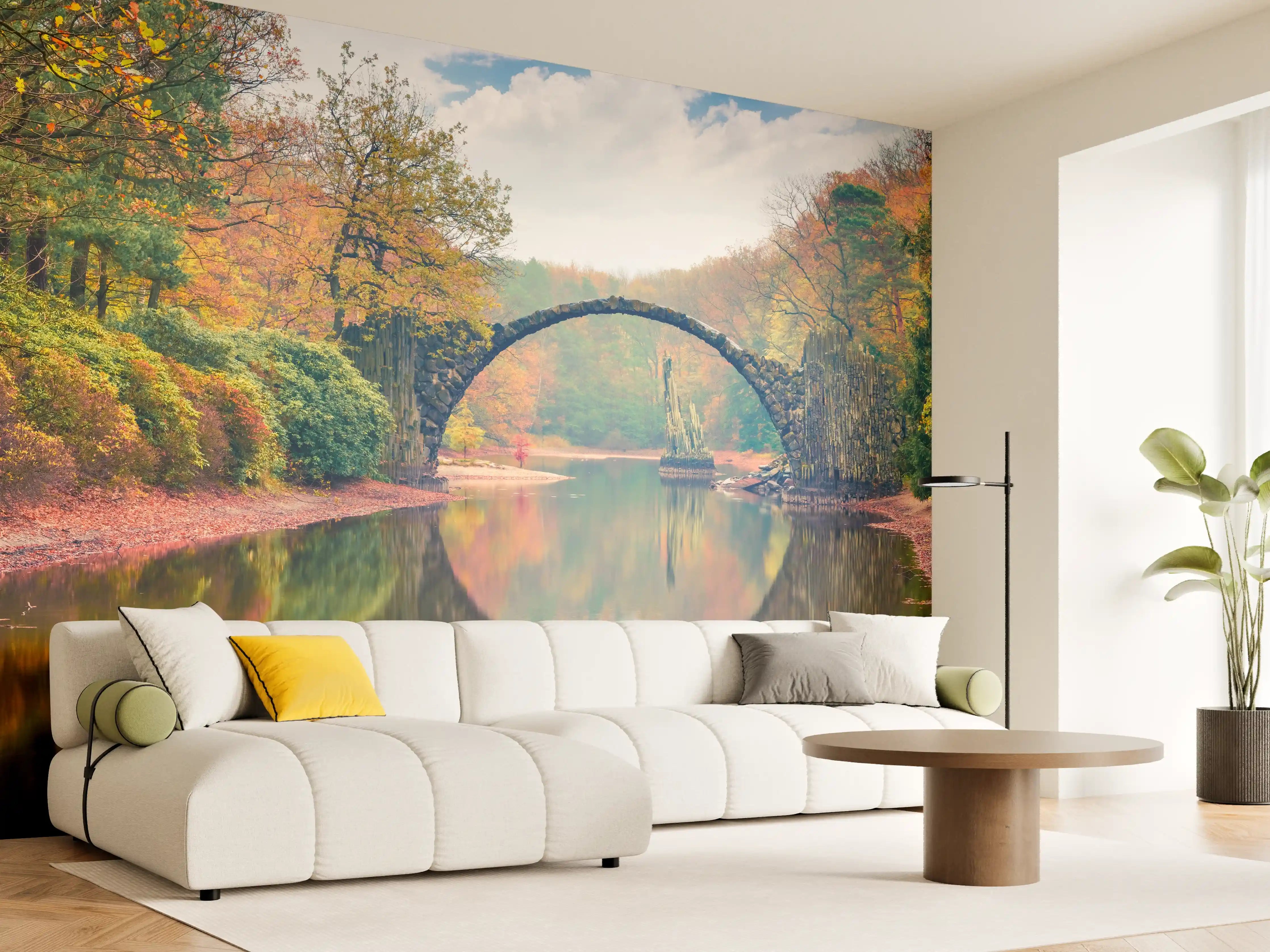 Wandverkleidung Wohnzimmer - Wunderschöner Blick auf Azaleen