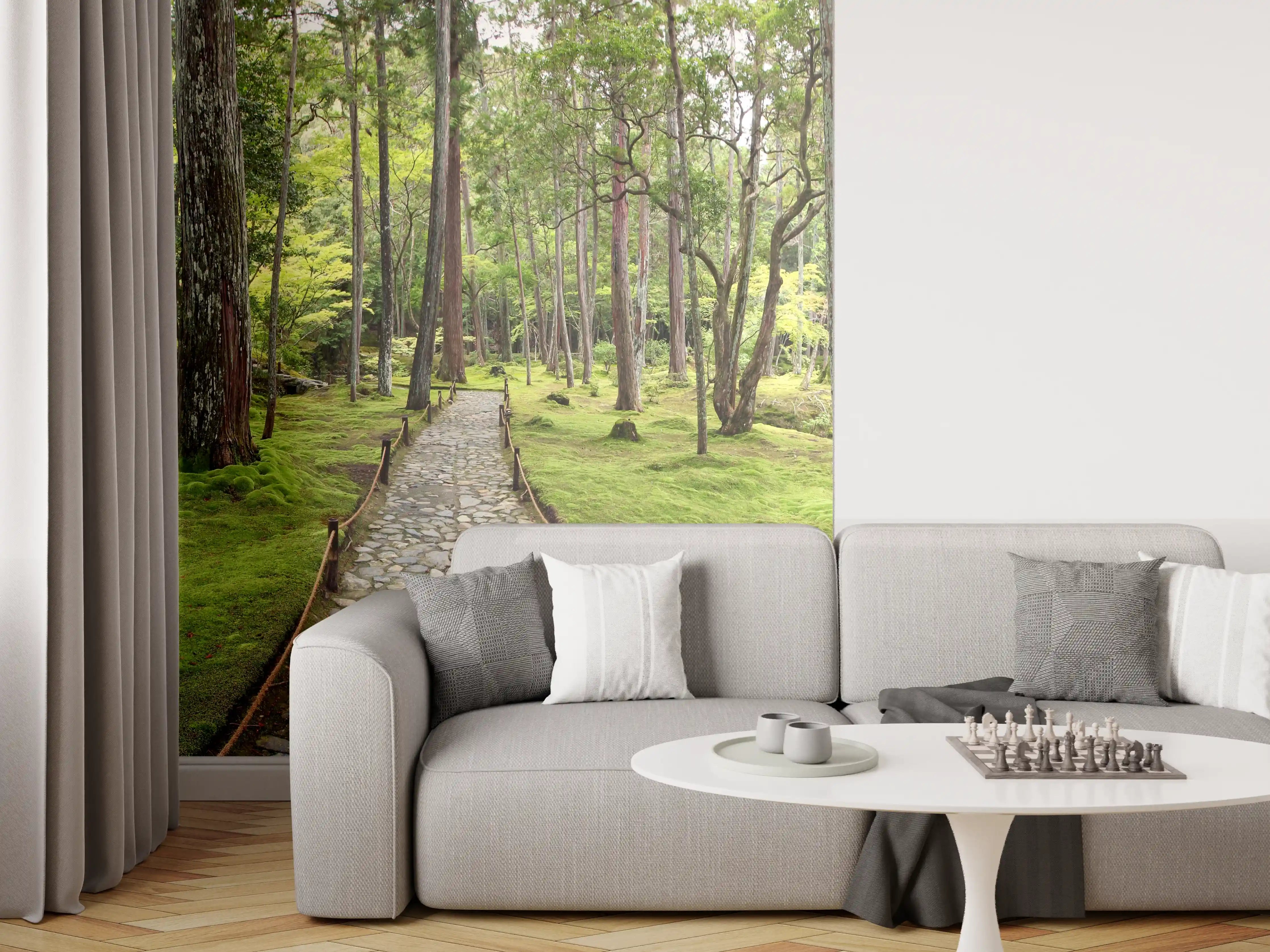 Wandverkleidung Wohnzimmer - Wunderschöner Moosgarten in Kyoto