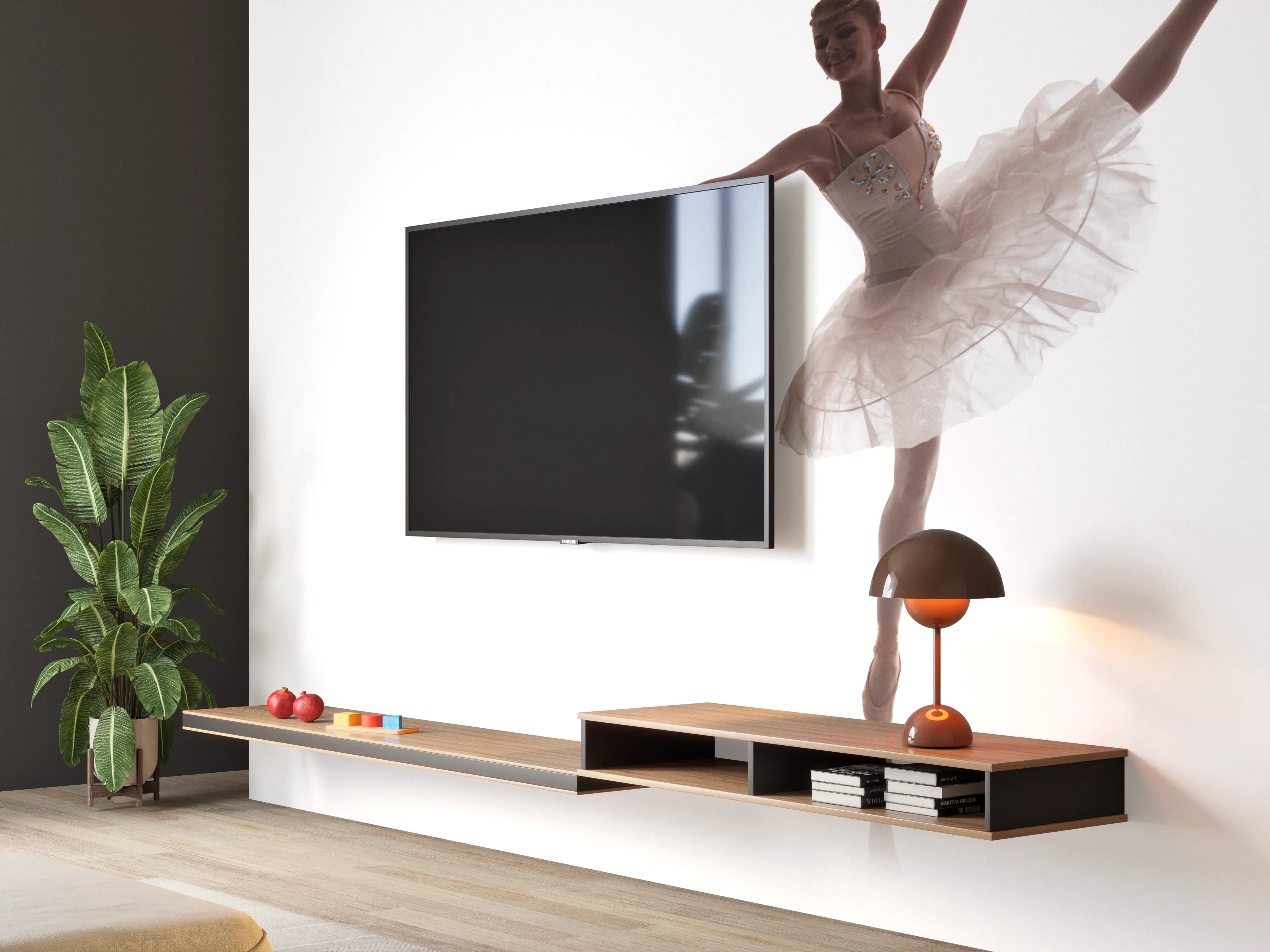 Wandverkleidung Wohnzimmer - Wundervolle Ballerina