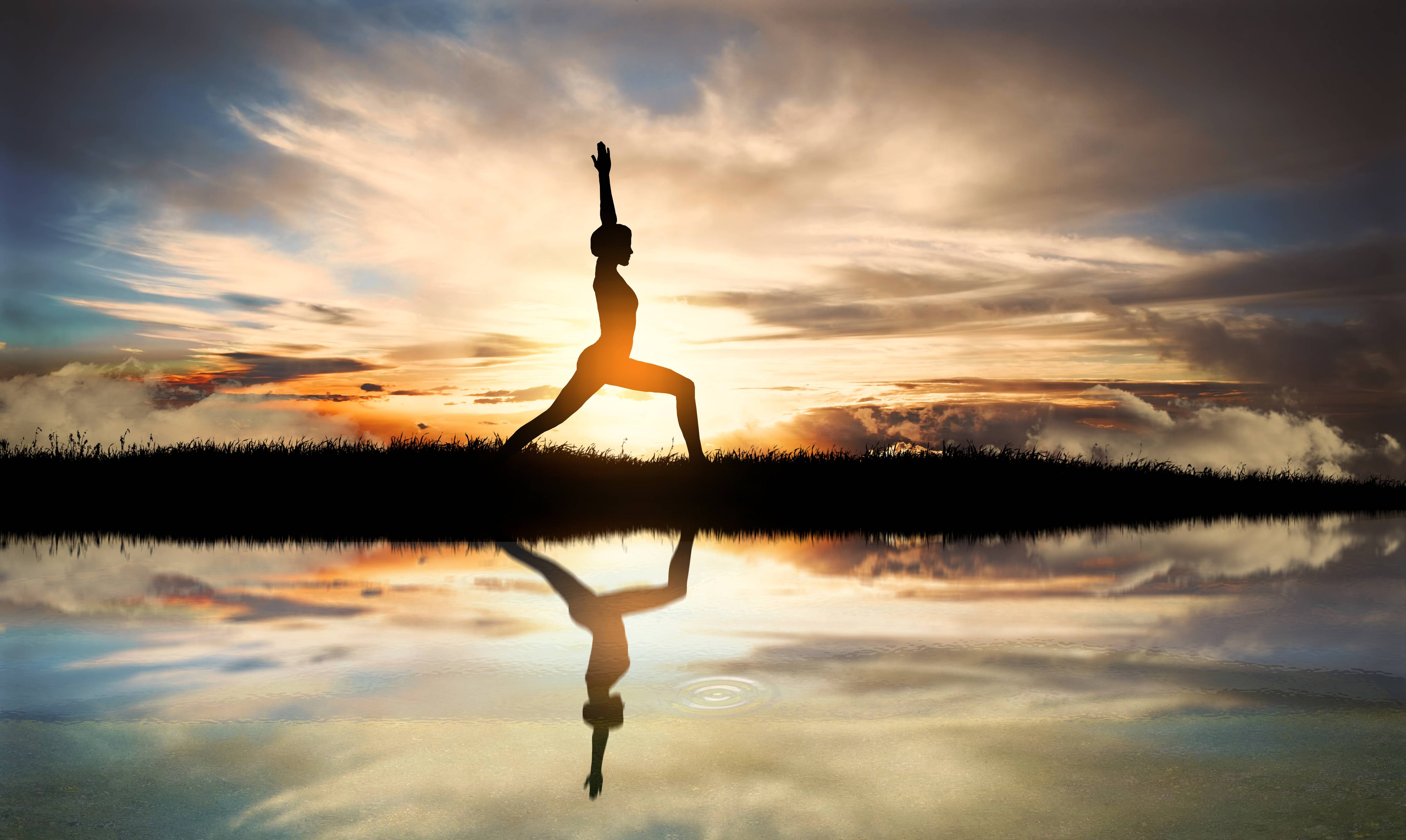 Wandverkleidung Wohnzimmer-Yoga praktizierendes Mädchen