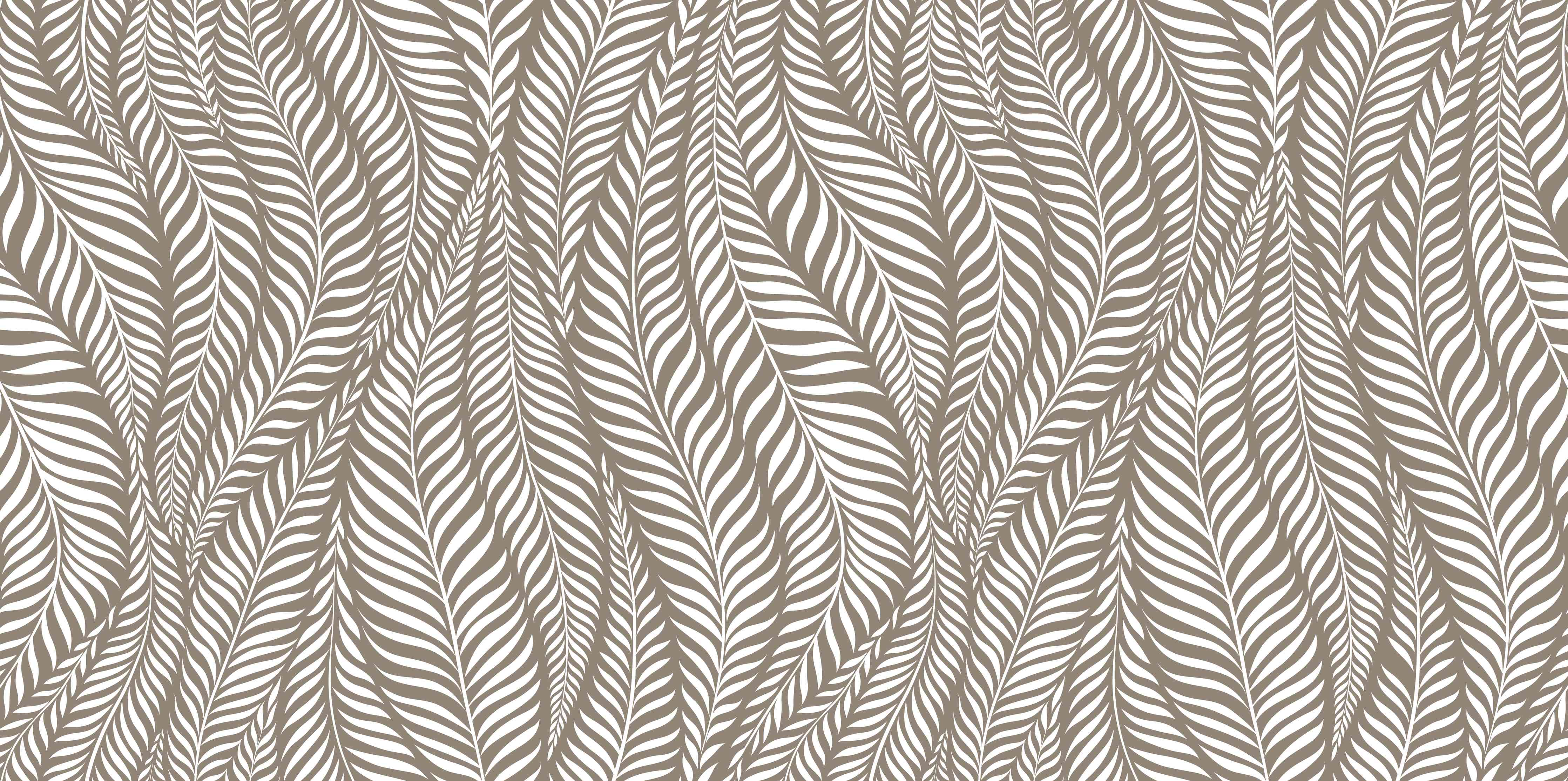 Wandverkleidung Wohnzimmer-Zarte Blattmuster in Beige und Grau