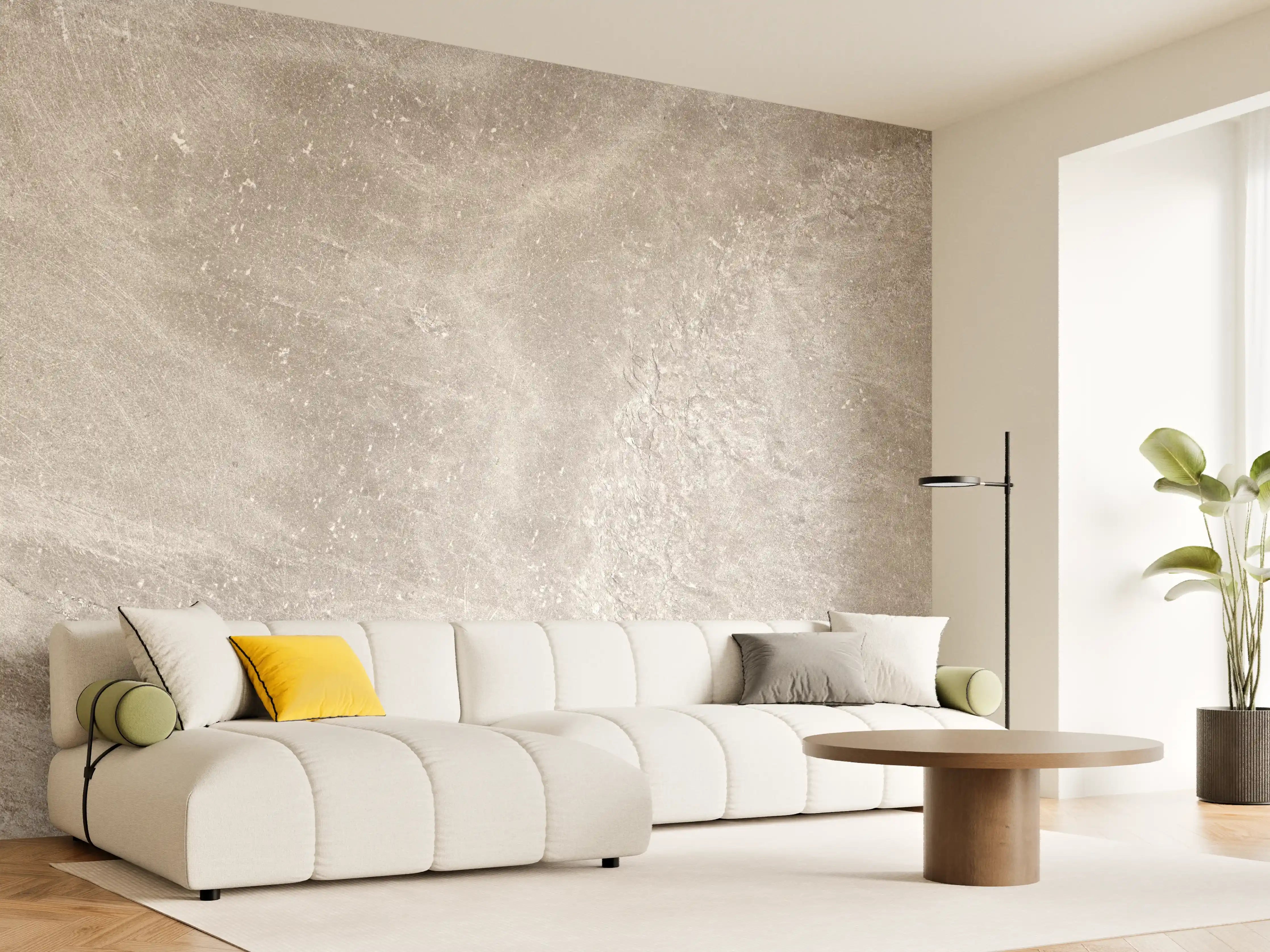 Wandverkleidung Wohnzimmer - Zement Textur