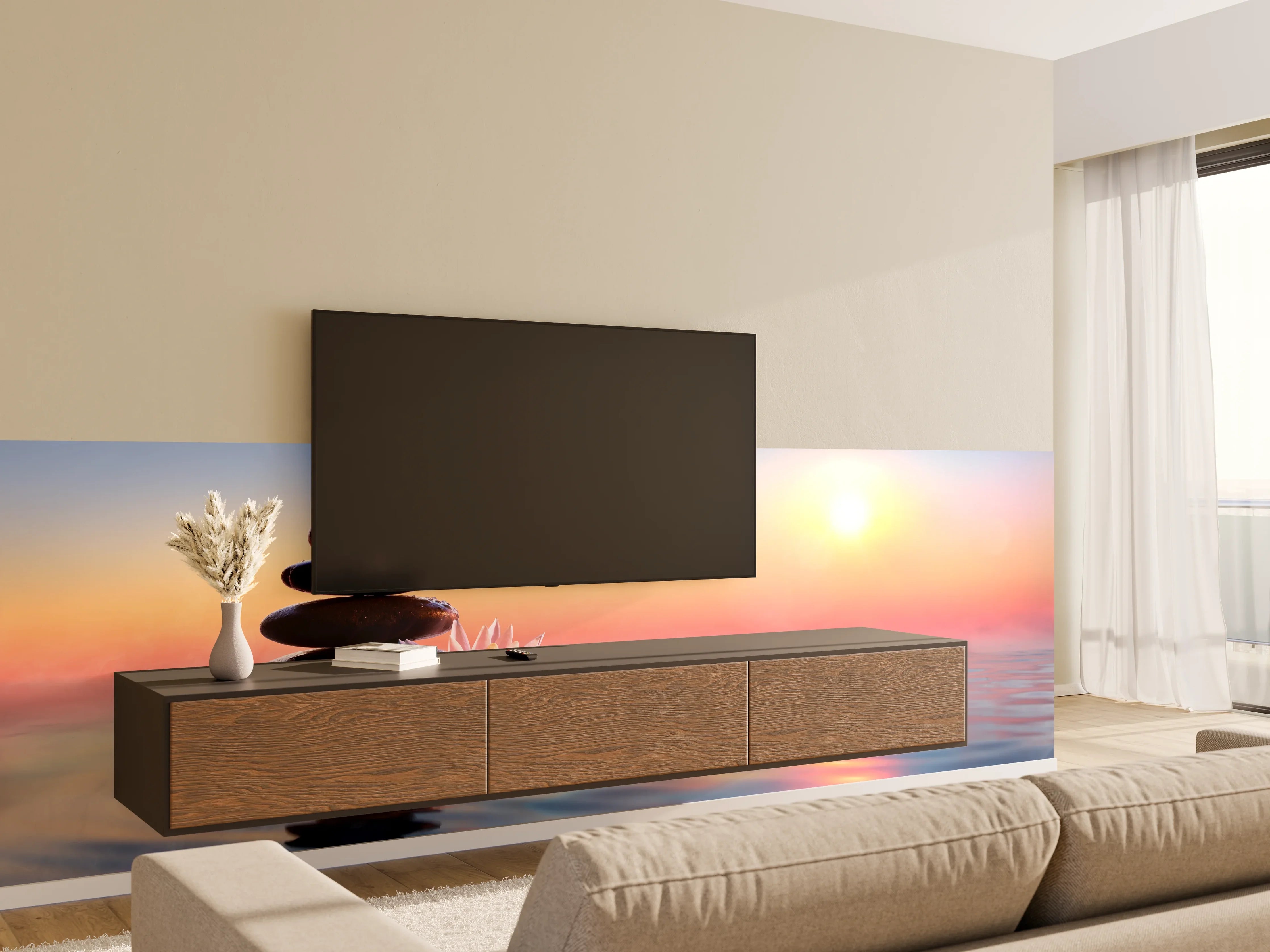 Wandverkleidung Wohnzimmer - Zen - Ruhe & Entspannung
