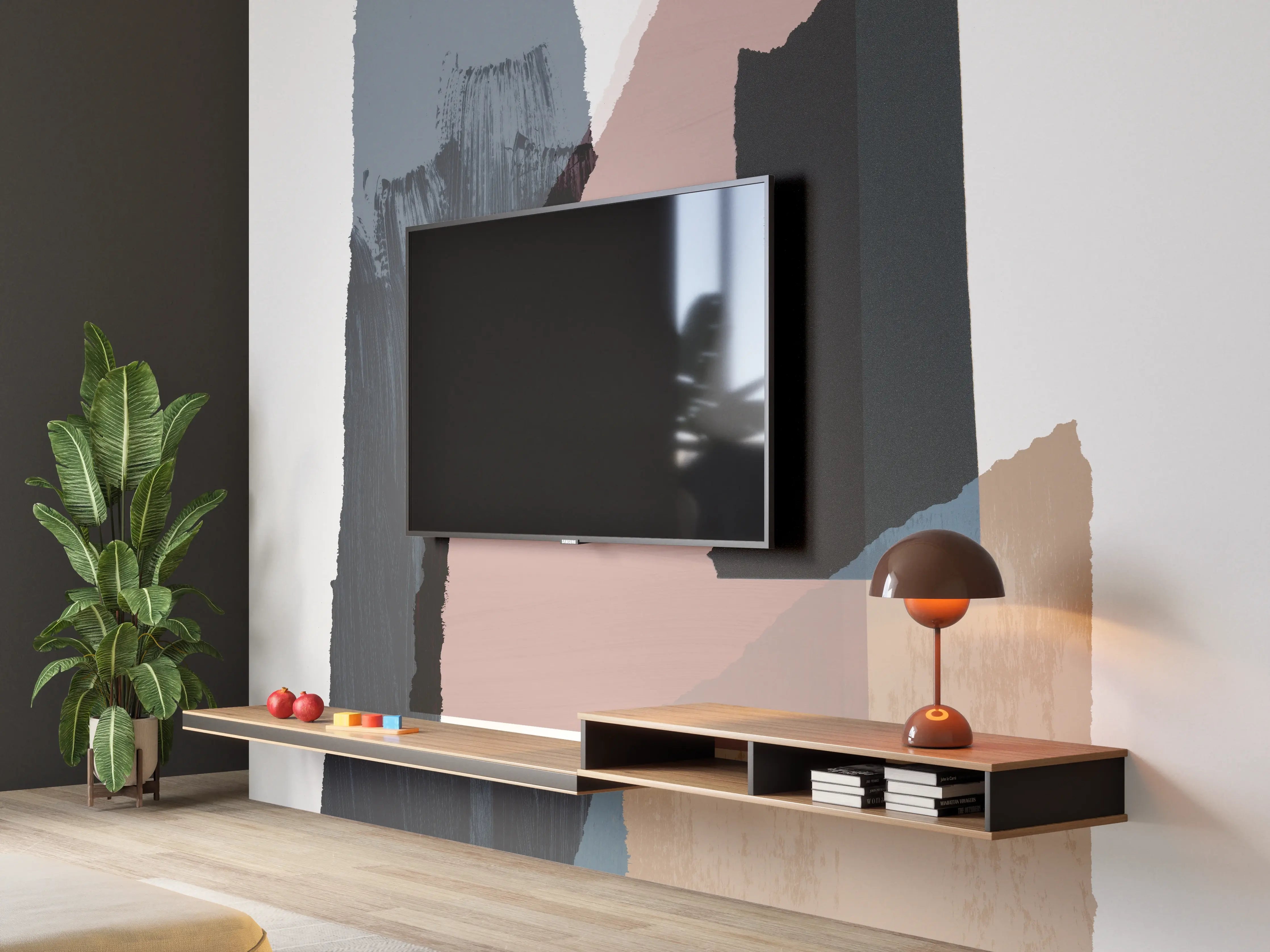 Wandverkleidung Wohnzimmer - Zerrissene Papier Struktur - Gemälde
