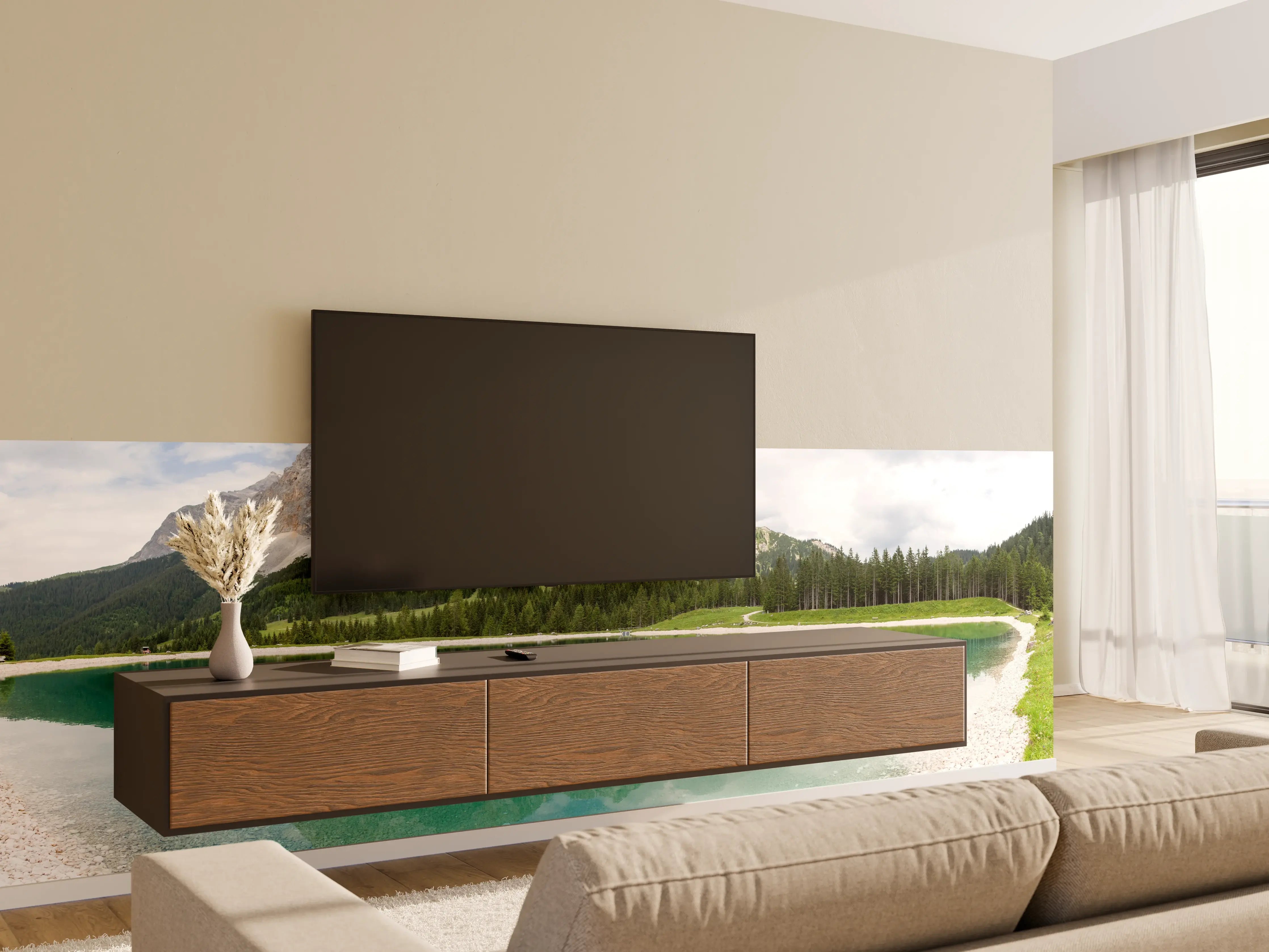 Wandverkleidung Wohnzimmer - Zugspitzarena bei Ehrwald