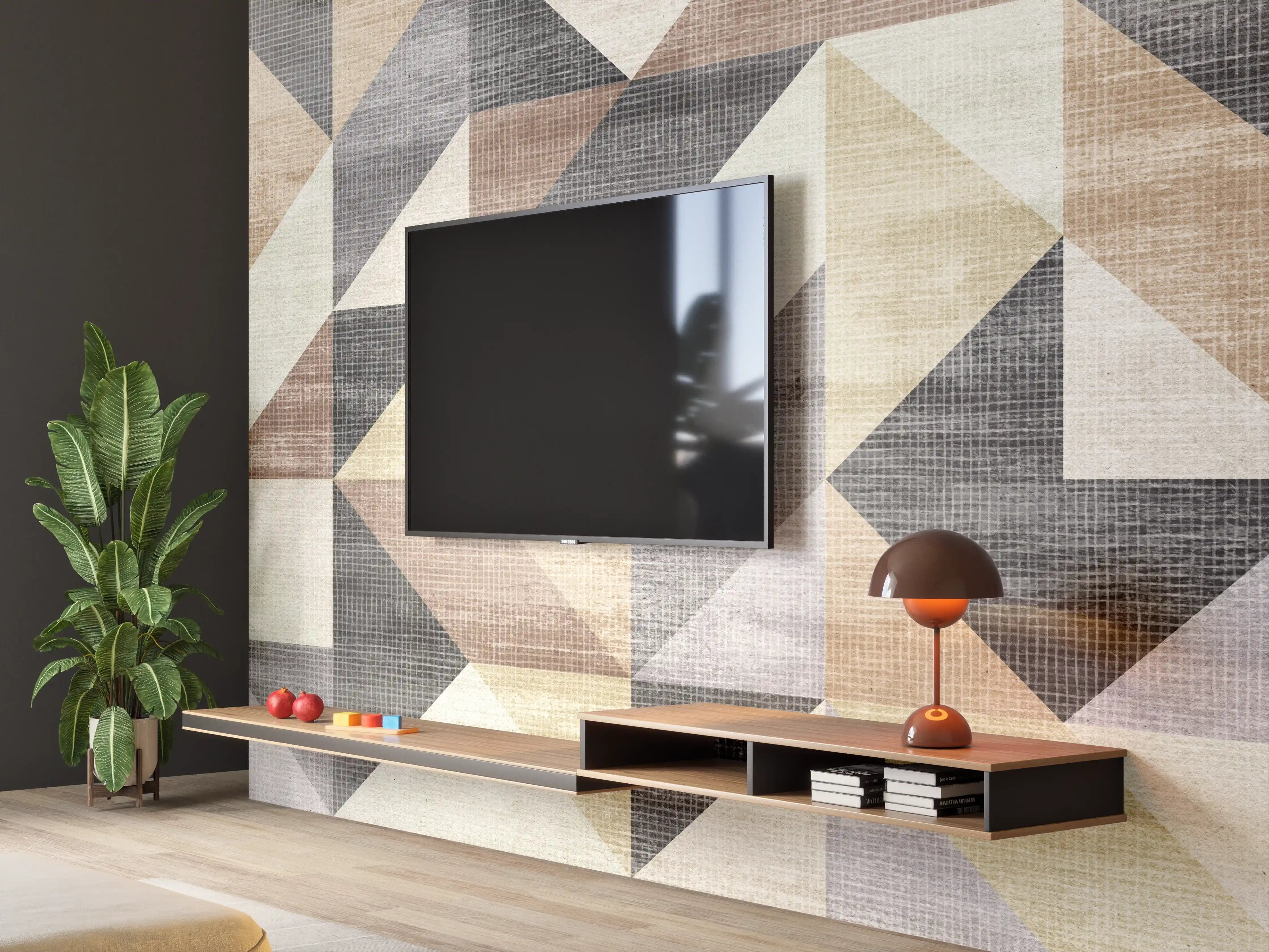 Wandverkleidung Wohnzimmer - gestreiften Stoff Textur 