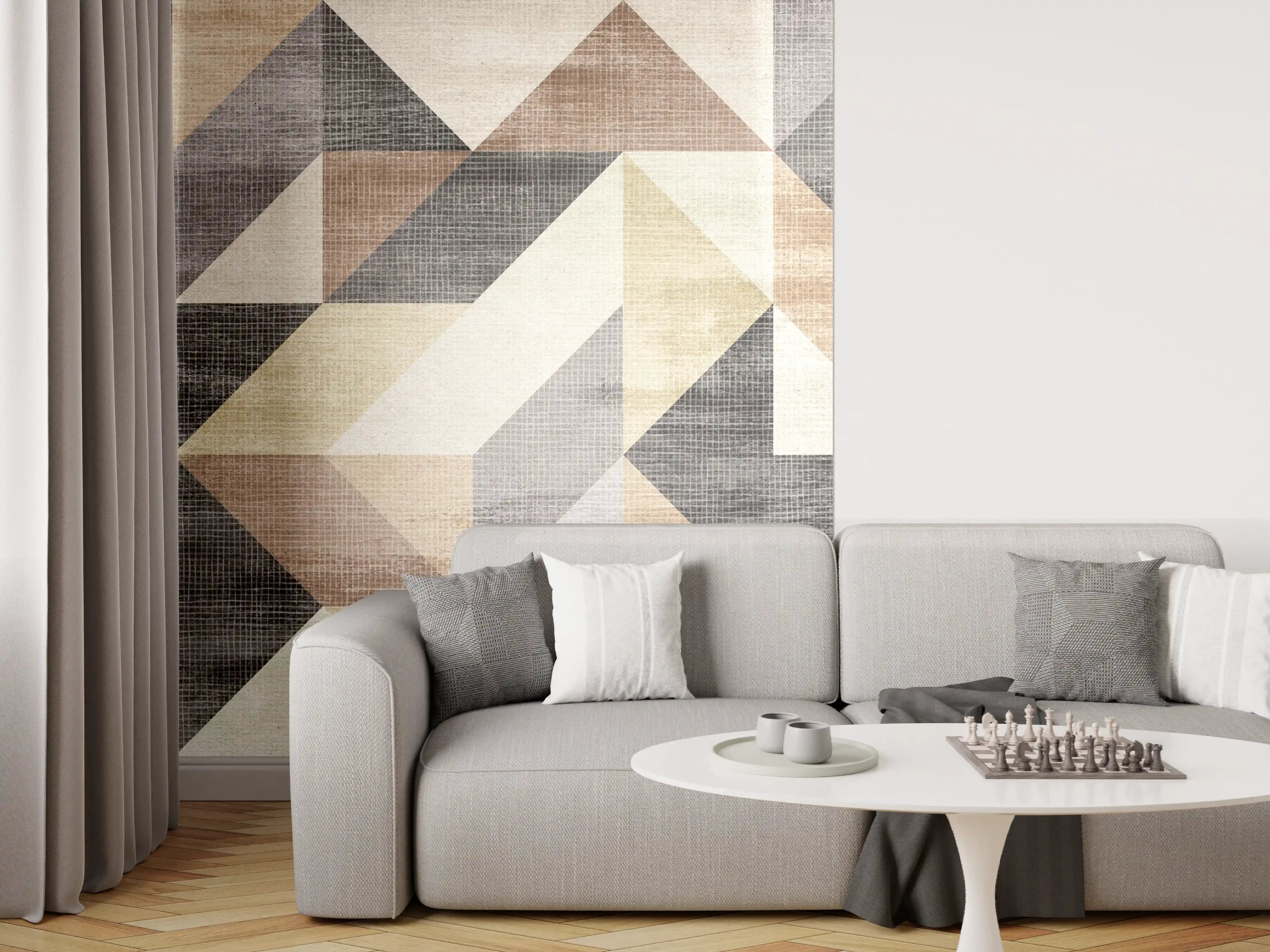 Wandverkleidung Wohnzimmer - gestreiften Stoff Textur 