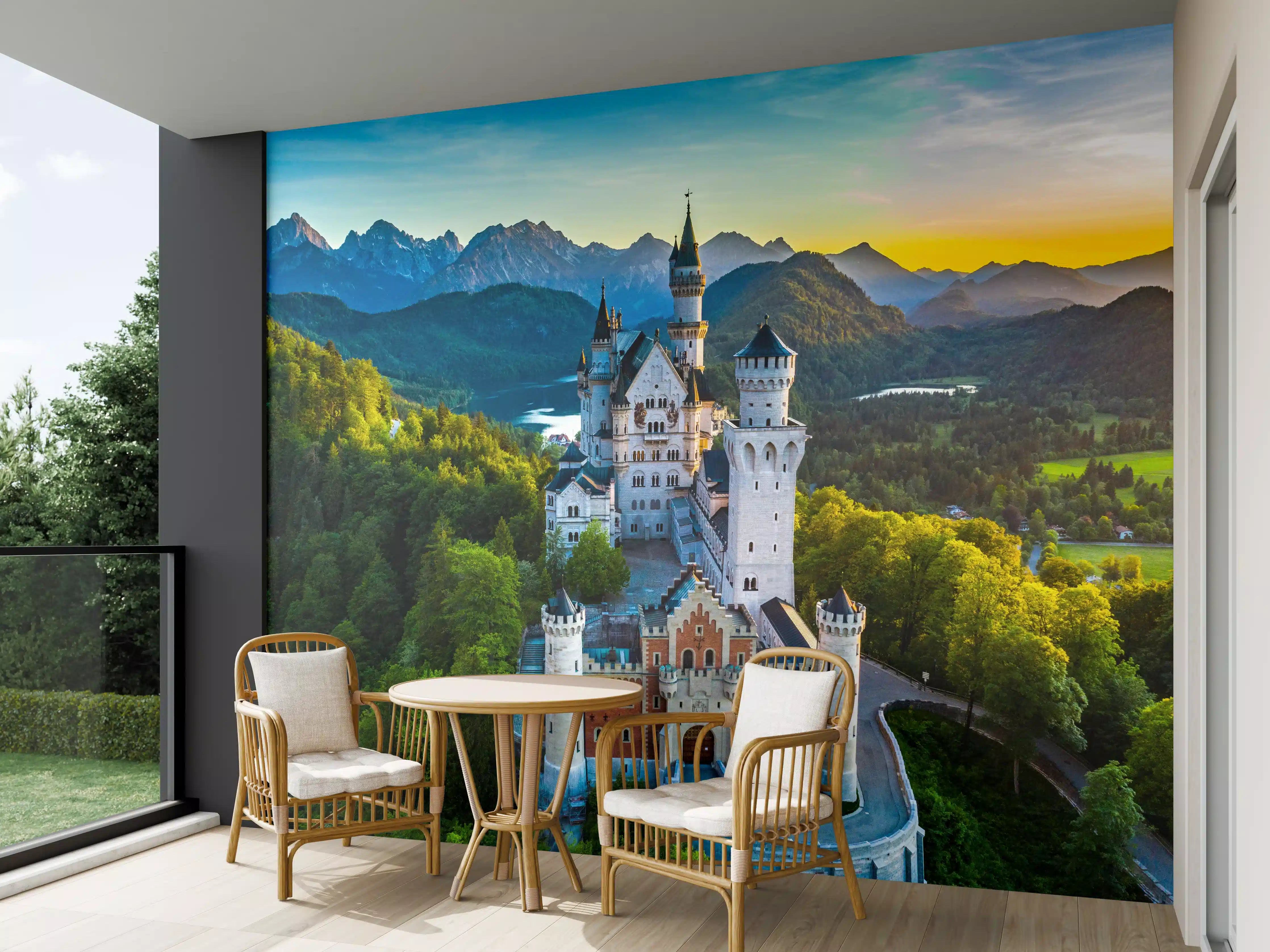 Wandverkleidung außen -  glanzvolles Märchenschloss Neuschwanstein