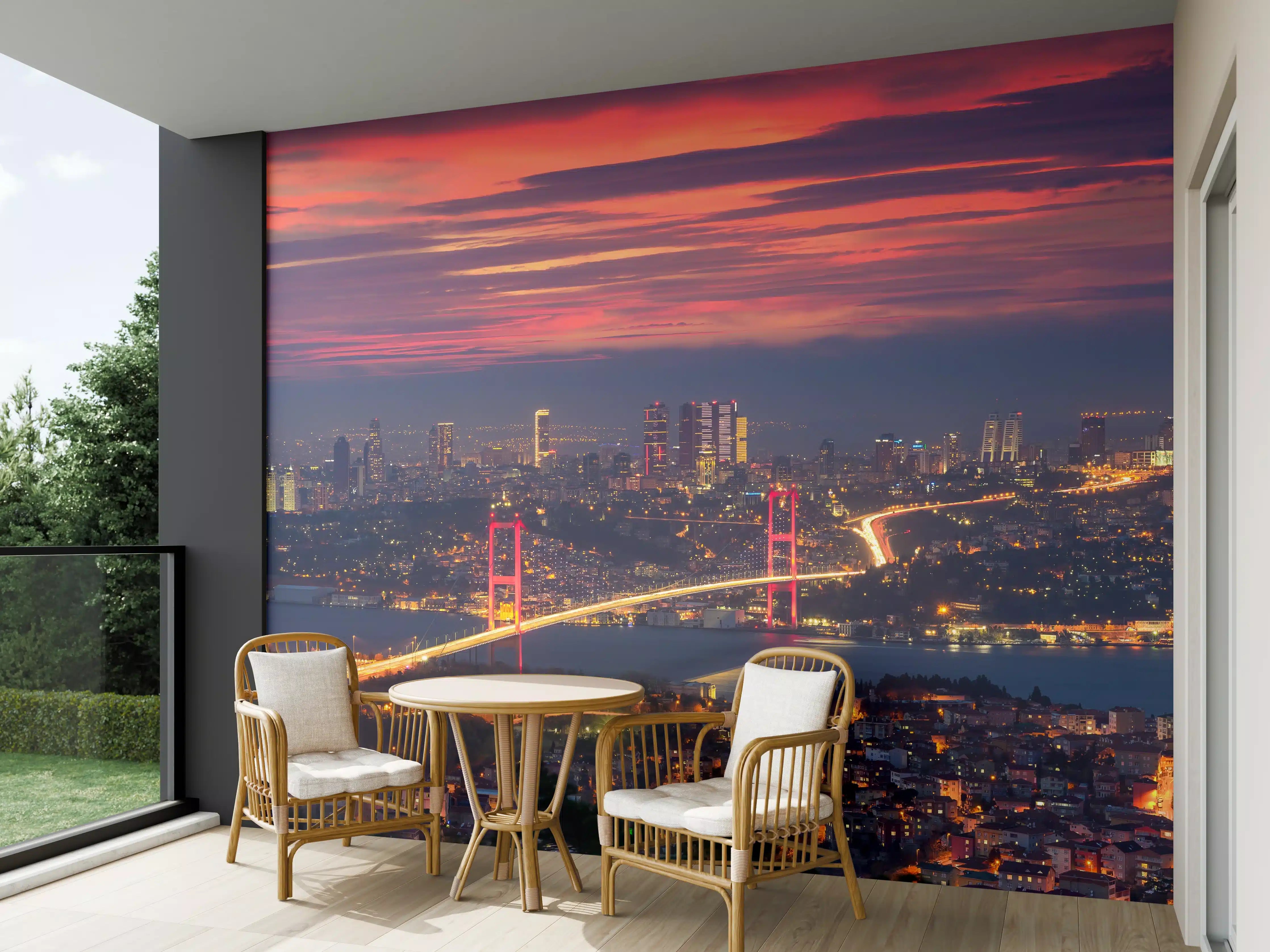 Wandverkleidung außen - Abendstimmung über İstanbul bei Sonnenuntergang
