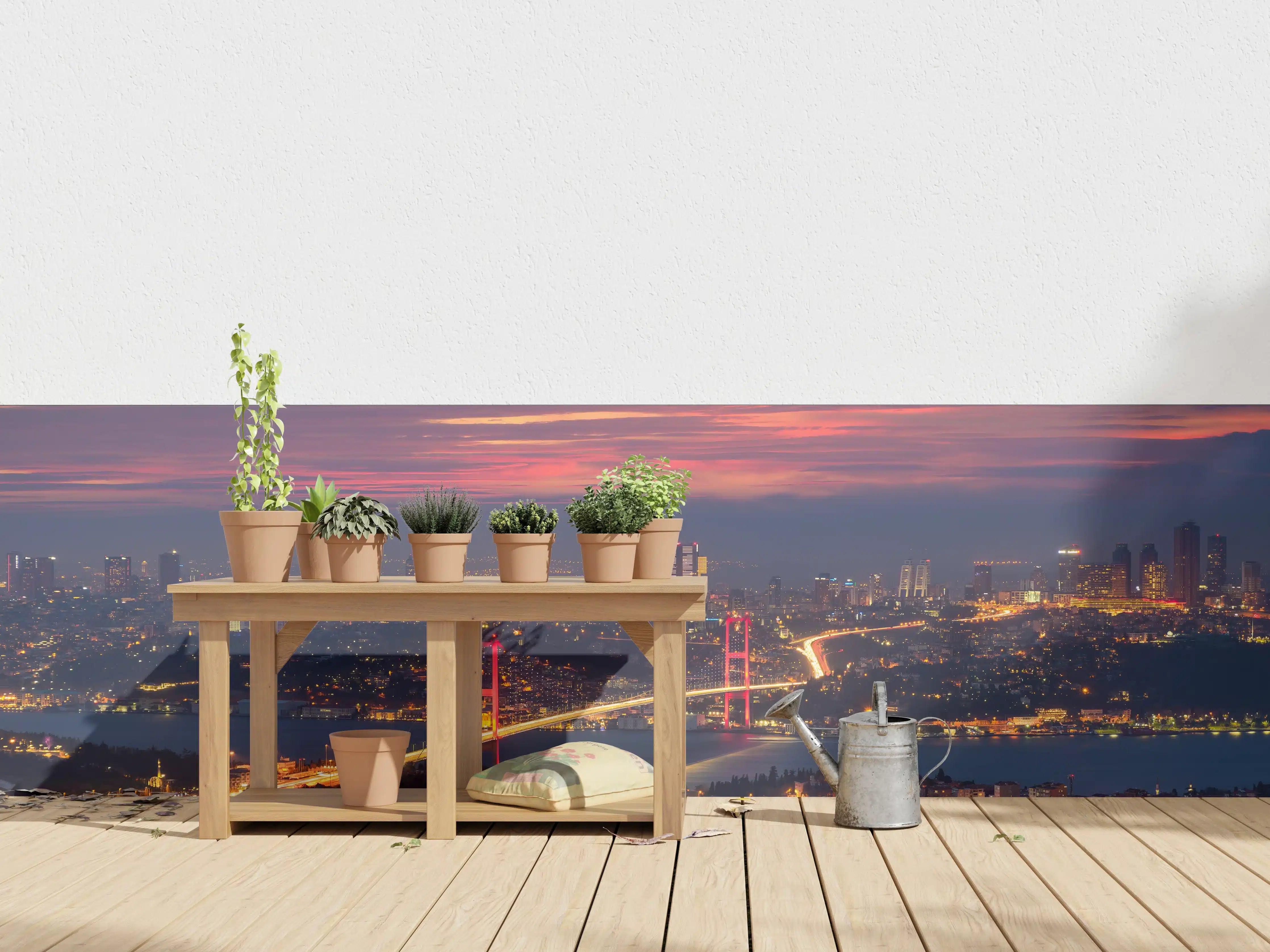 Wandverkleidung außen - Abendstimmung über İstanbul bei Sonnenuntergang