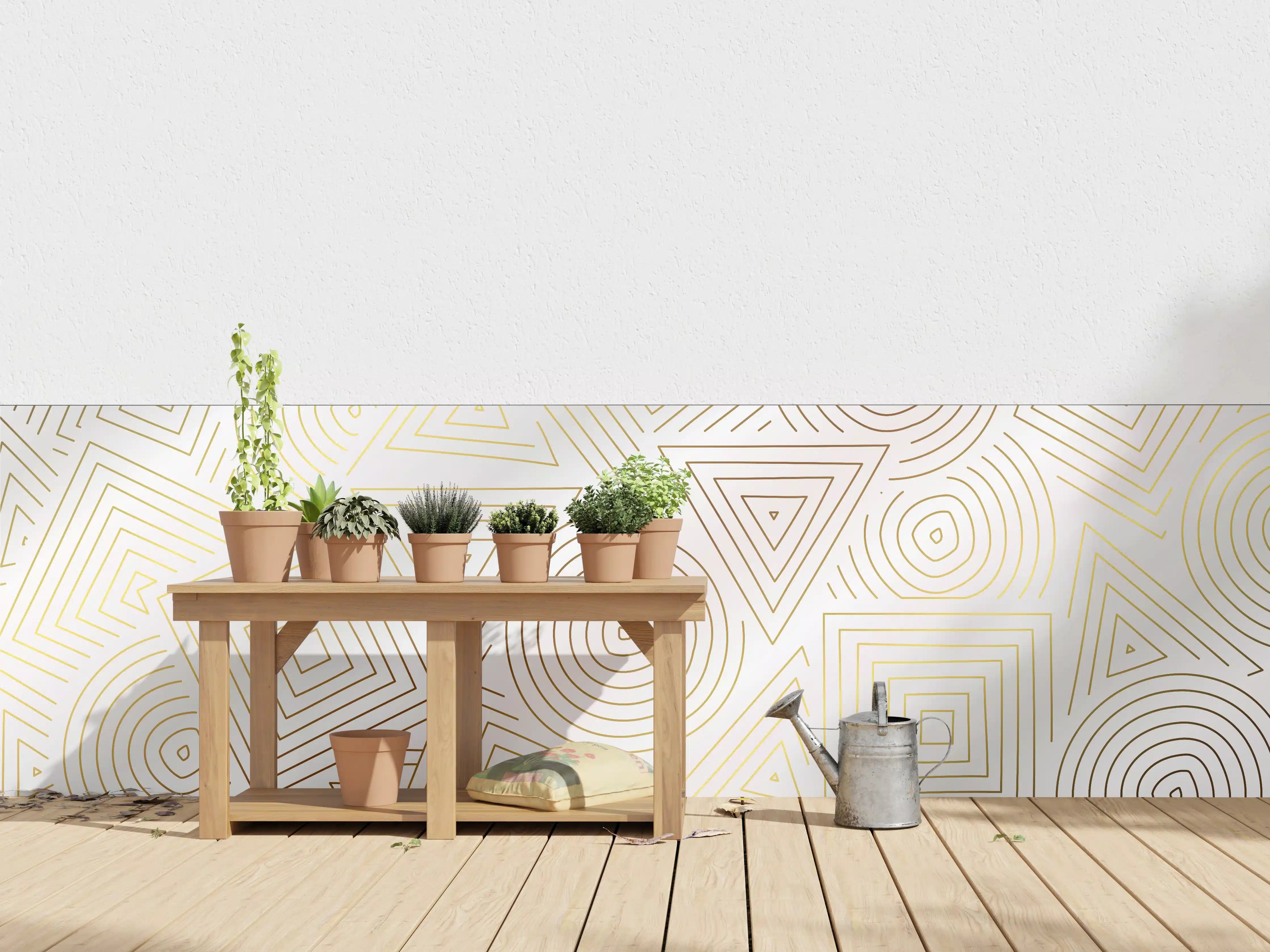 Wandverkleidung außen - Abstrakt Geometrische Linien Kunst