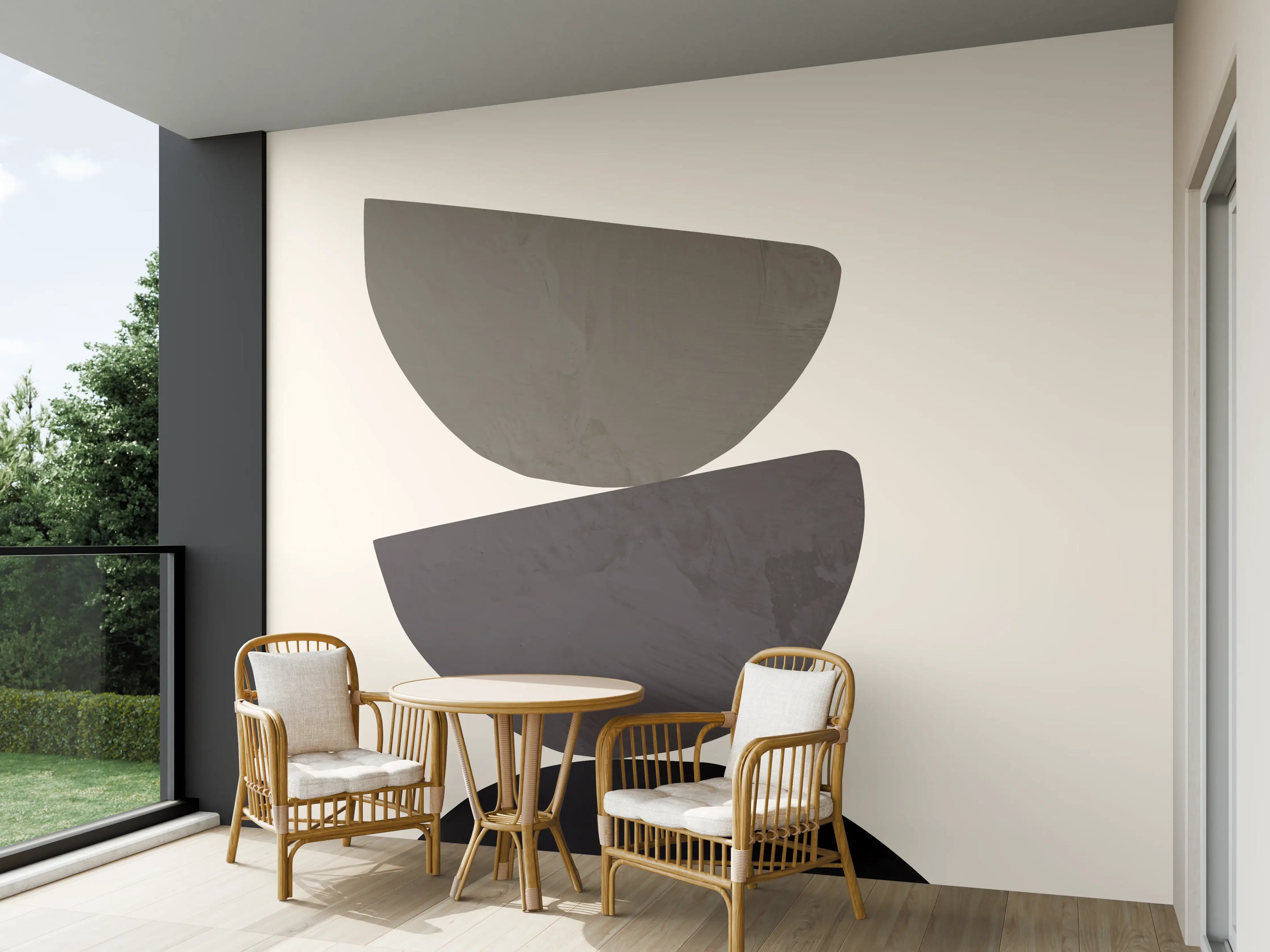 Wandverkleidung außen - Abstrakte Geometrie Balance
