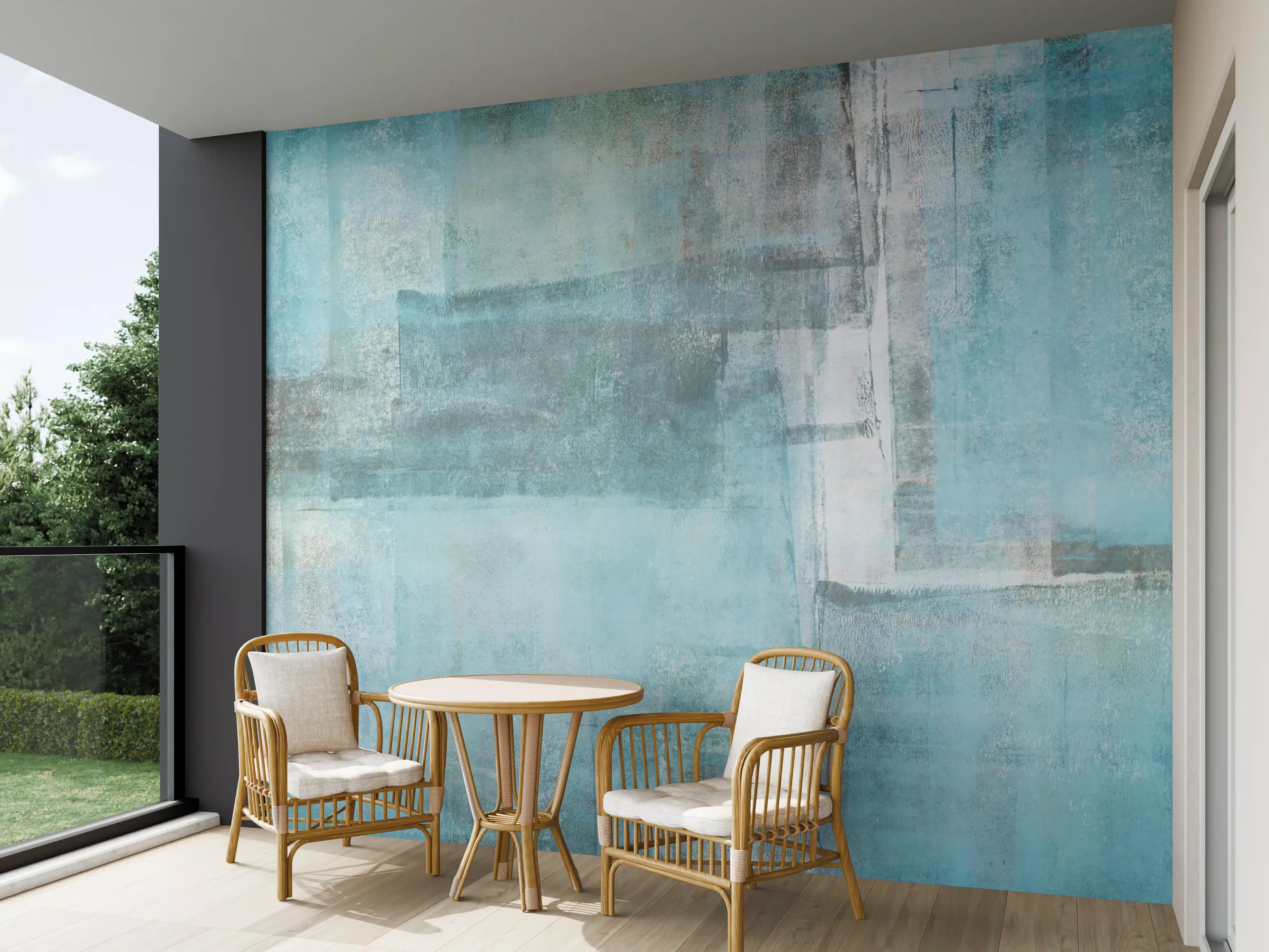 Wandverkleidung außen - Abstrakte Grunge Textur in Blau