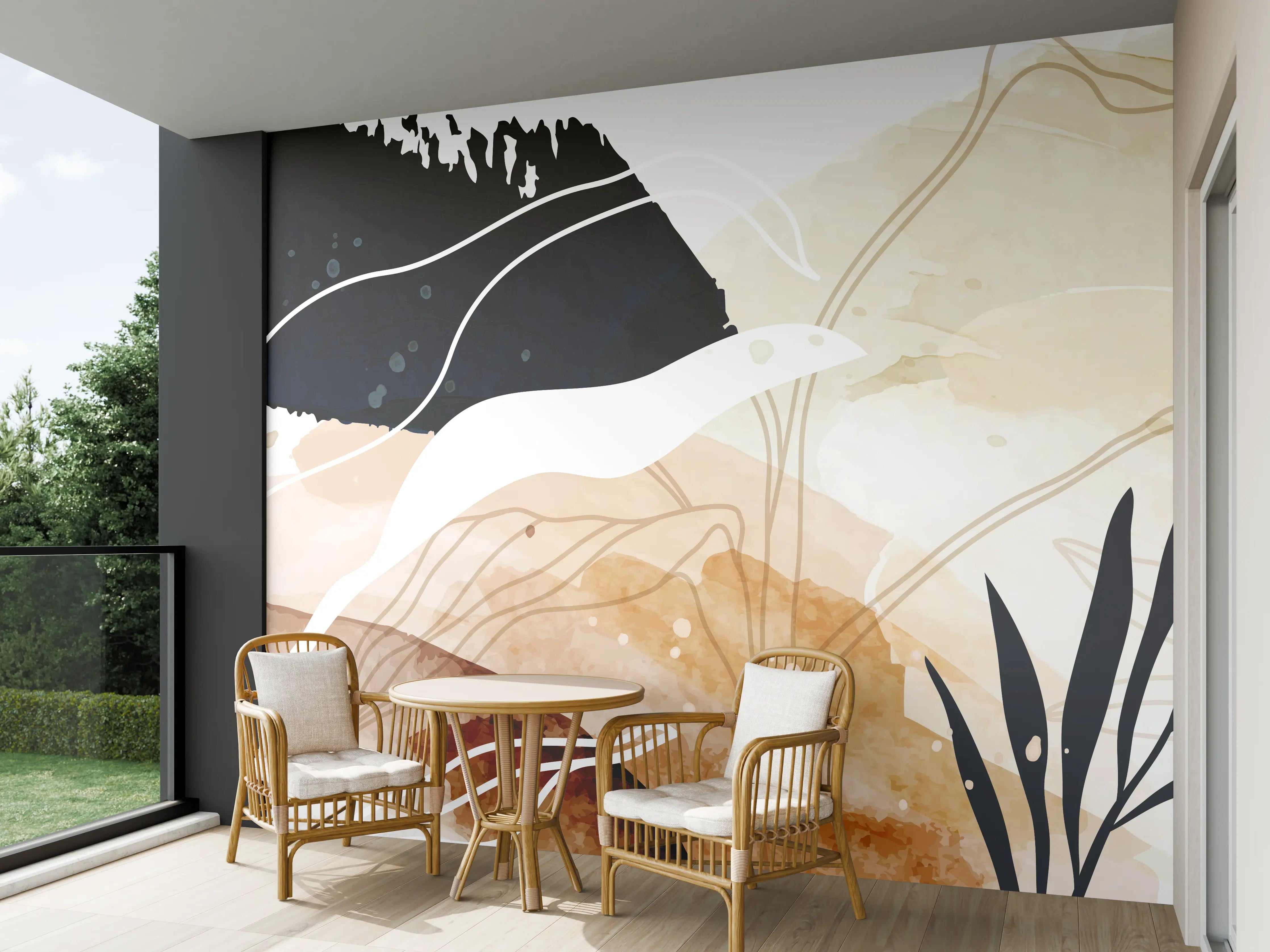 Wandverkleidung außen - Abstrakte Natur Kunst