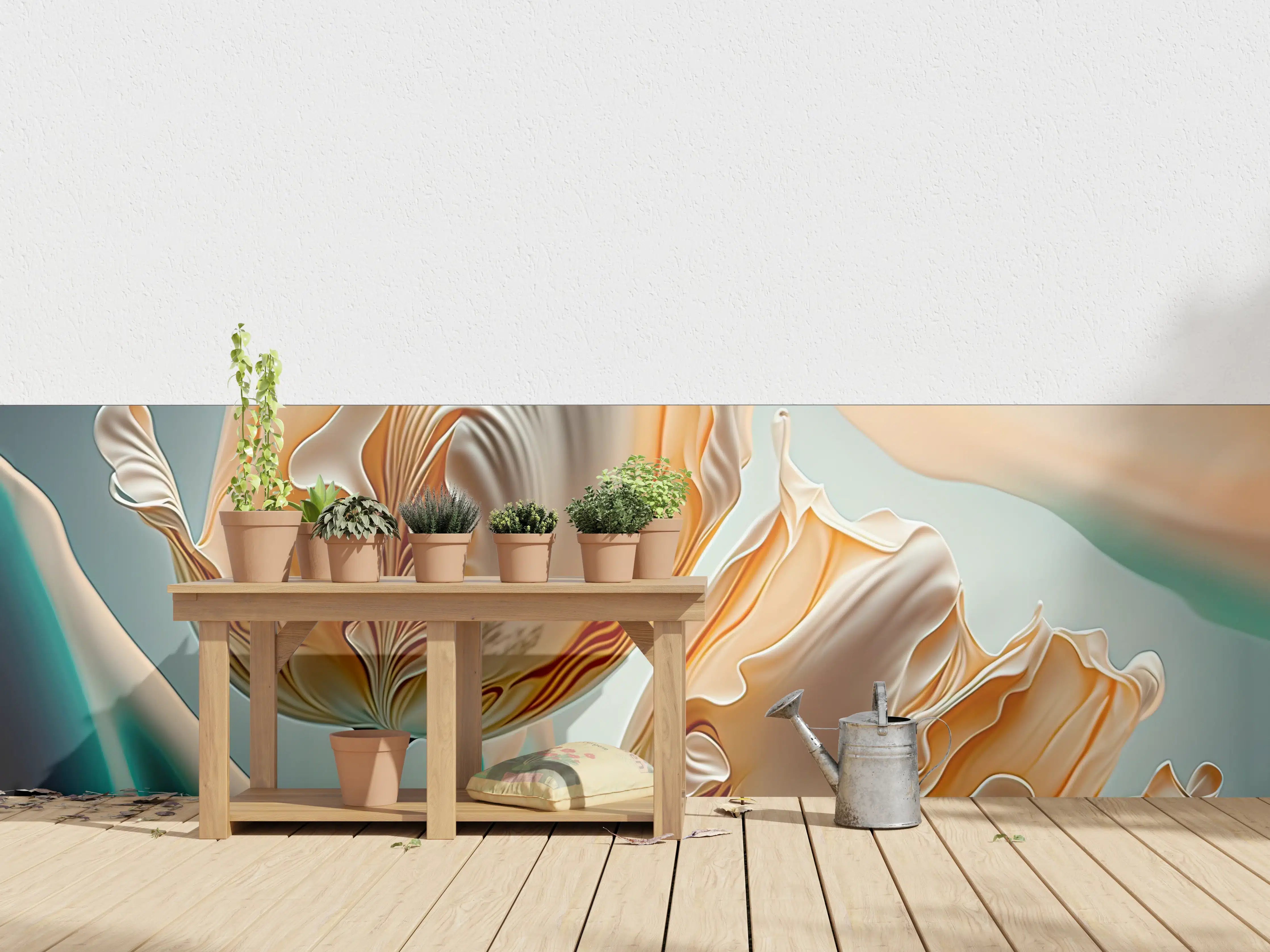 Wandverkleidung außen - Abstrakte Tulpen Kunstwerk