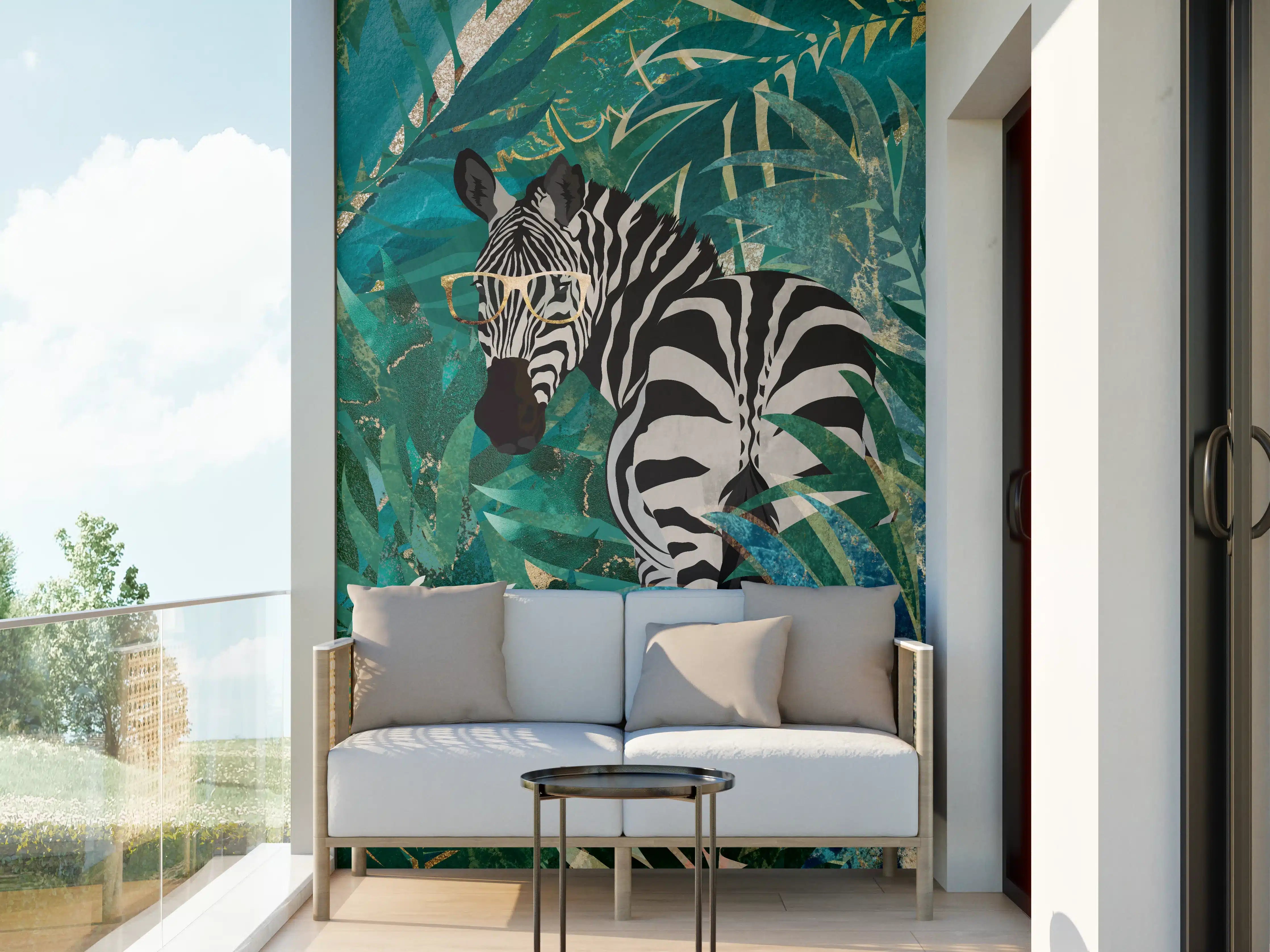 Wandverkleidung außen - Abstrakte Zebra Malerei