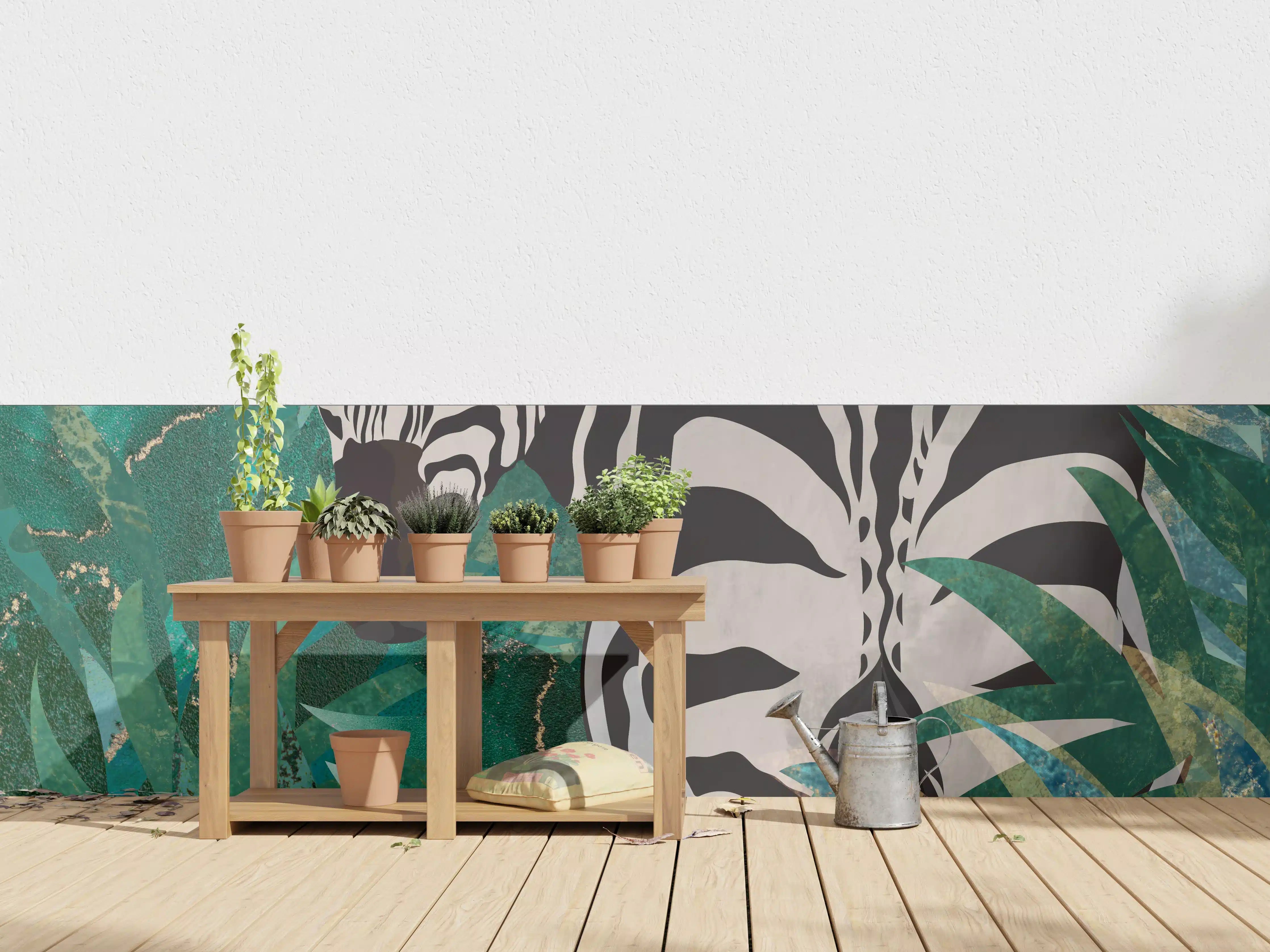 Wandverkleidung außen - Abstrakte Zebra Malerei