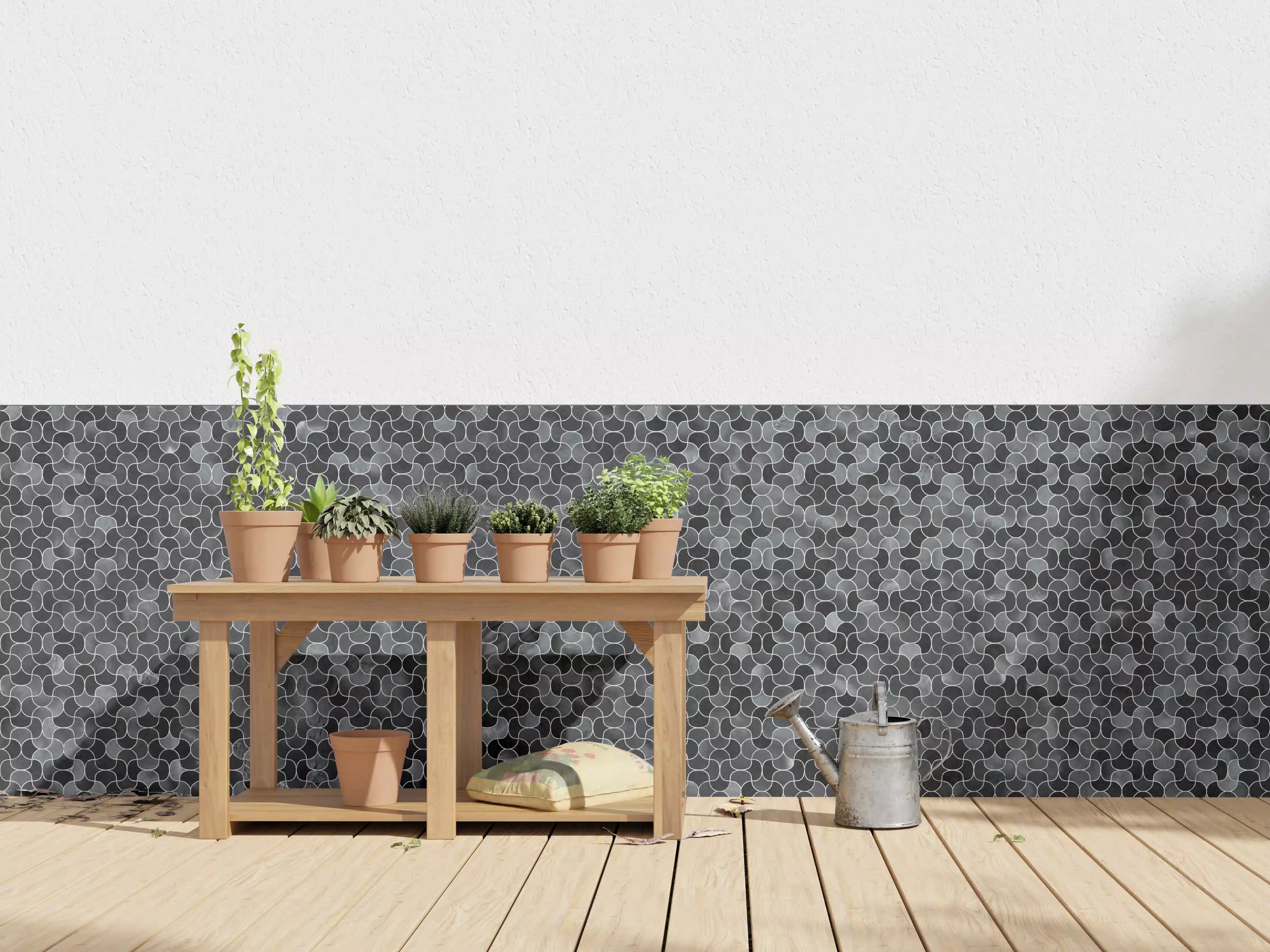 Wandverkleidung außen - Abstrakte schwarze Pixel Mosaik Textur
