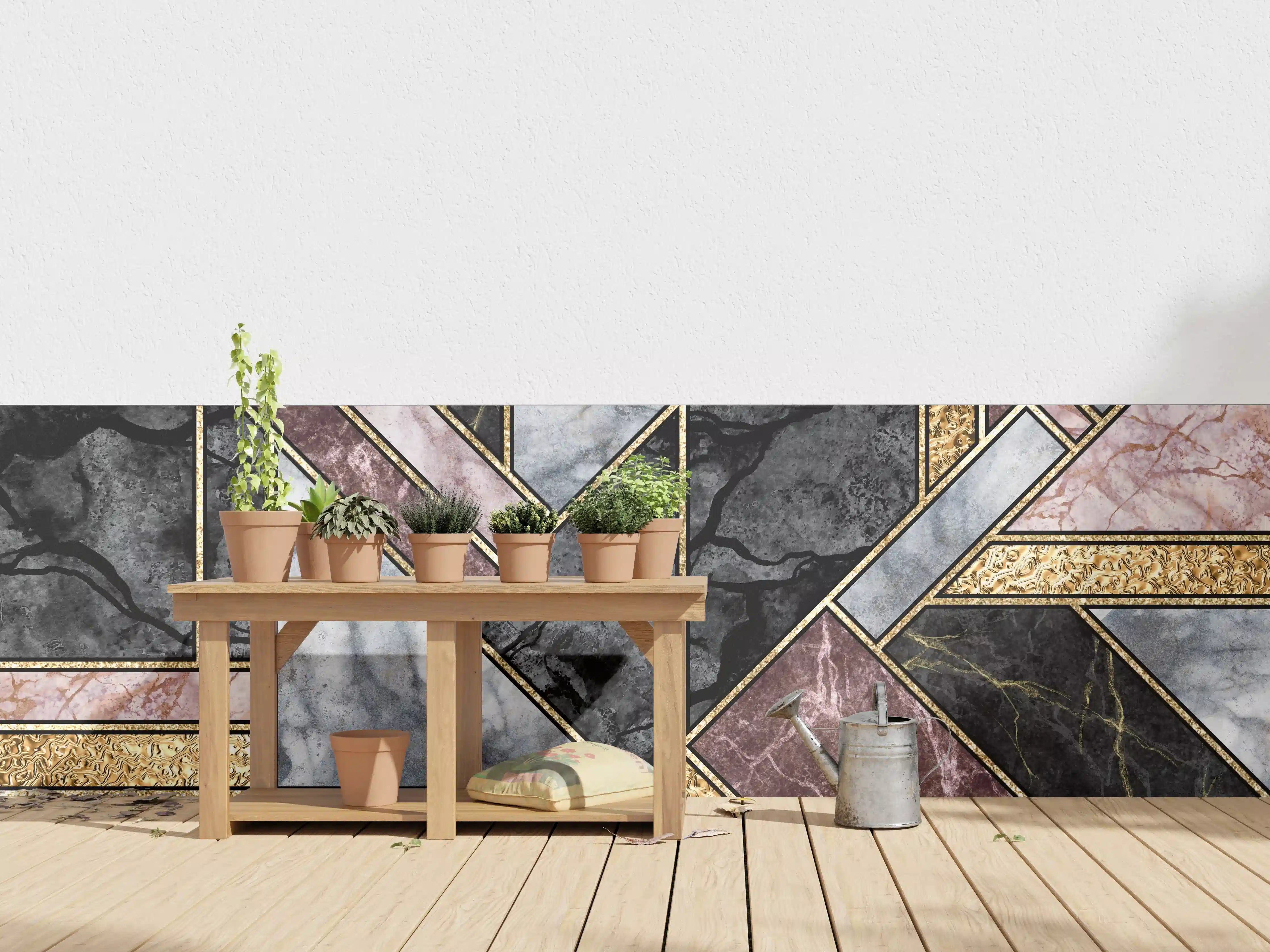 Wandverkleidung außen - Abstrakter Marmor Mosaik Hintergrund
