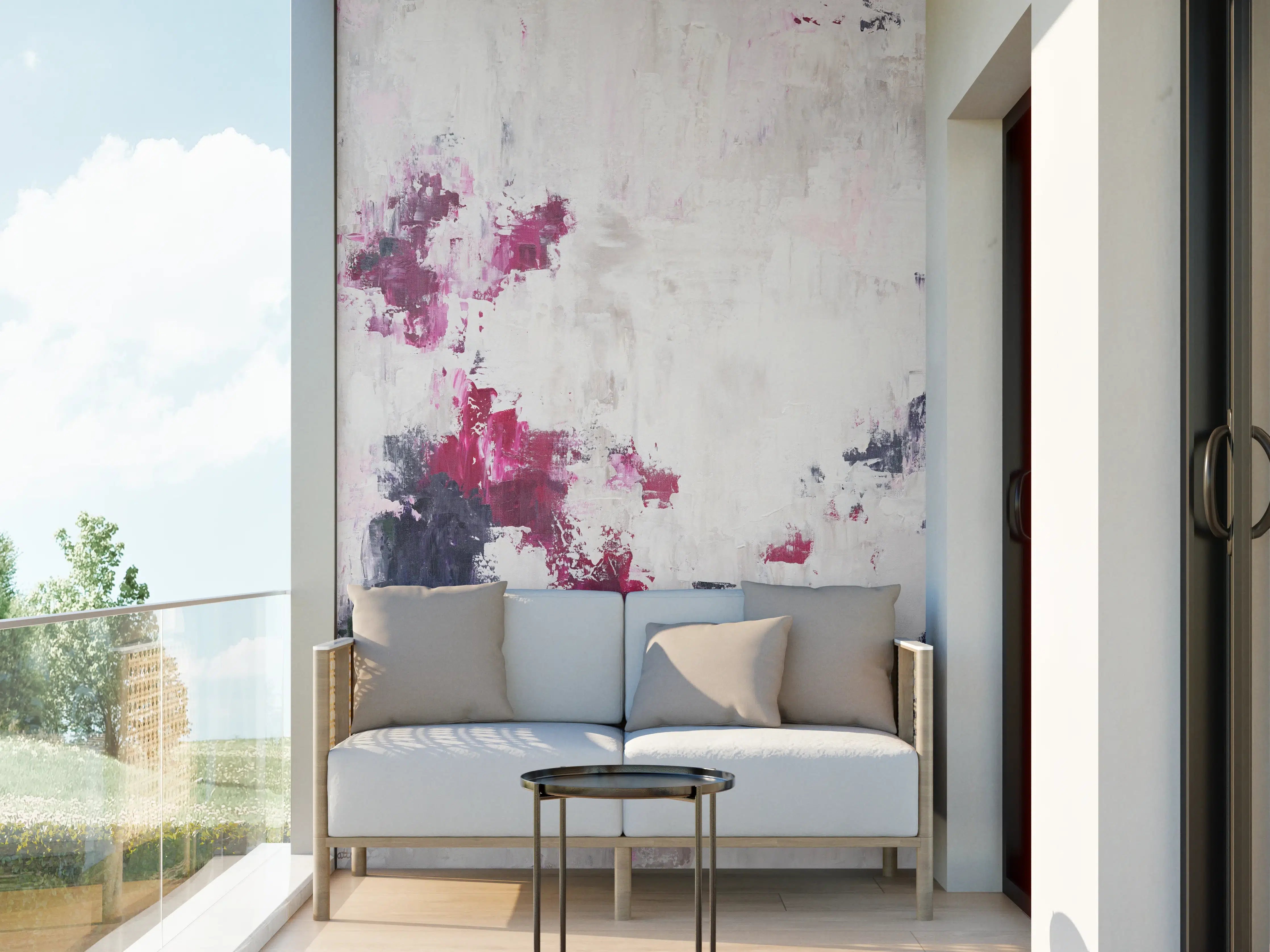 Wandverkleidung außen - Abstraktes Acryl Gemälde