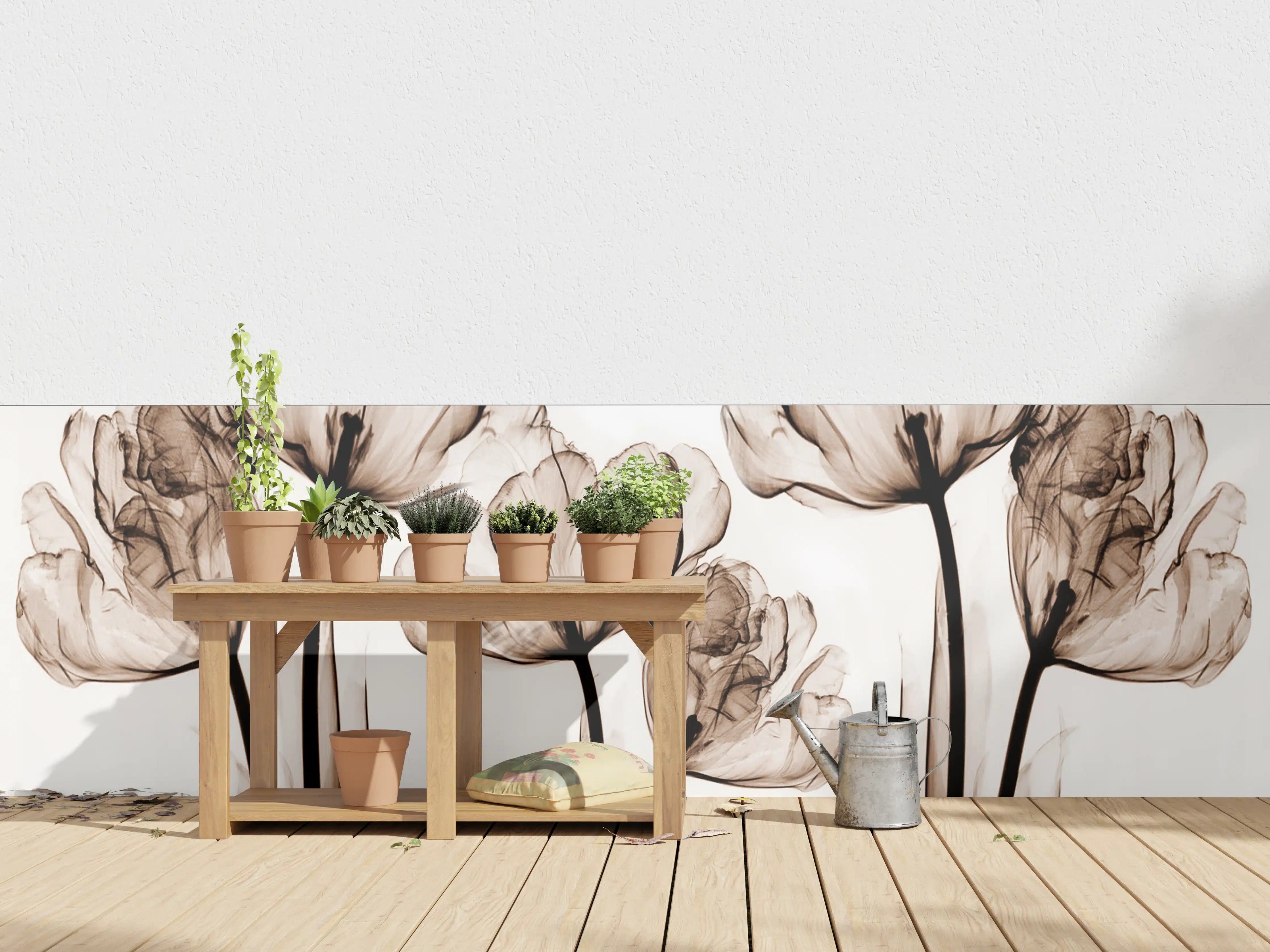 Wandverkleidung außen - Abstraktes Blumendesign