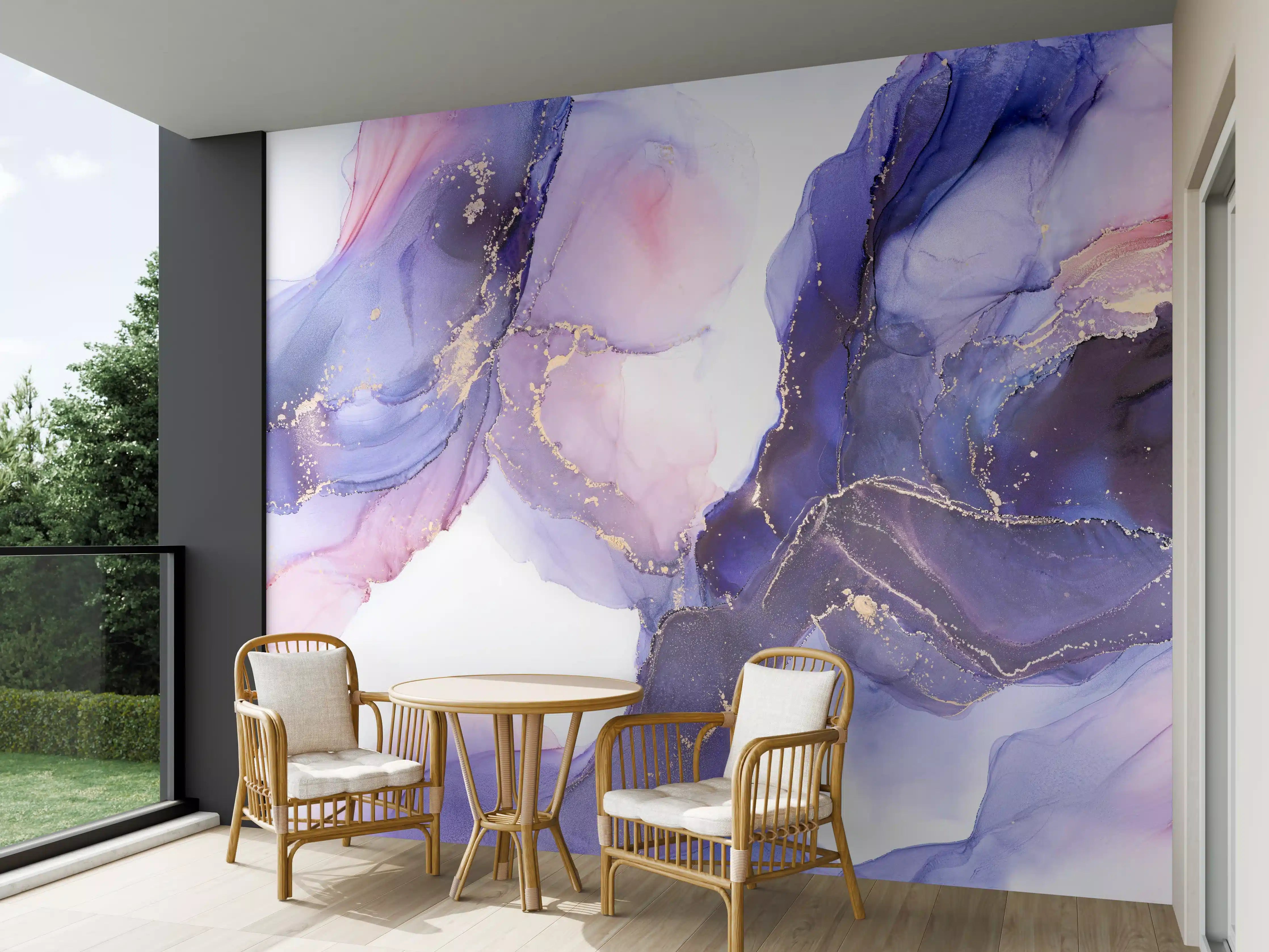 Wandverkleidung außen - Abstraktes Kunstwerk - Öl Malerei
