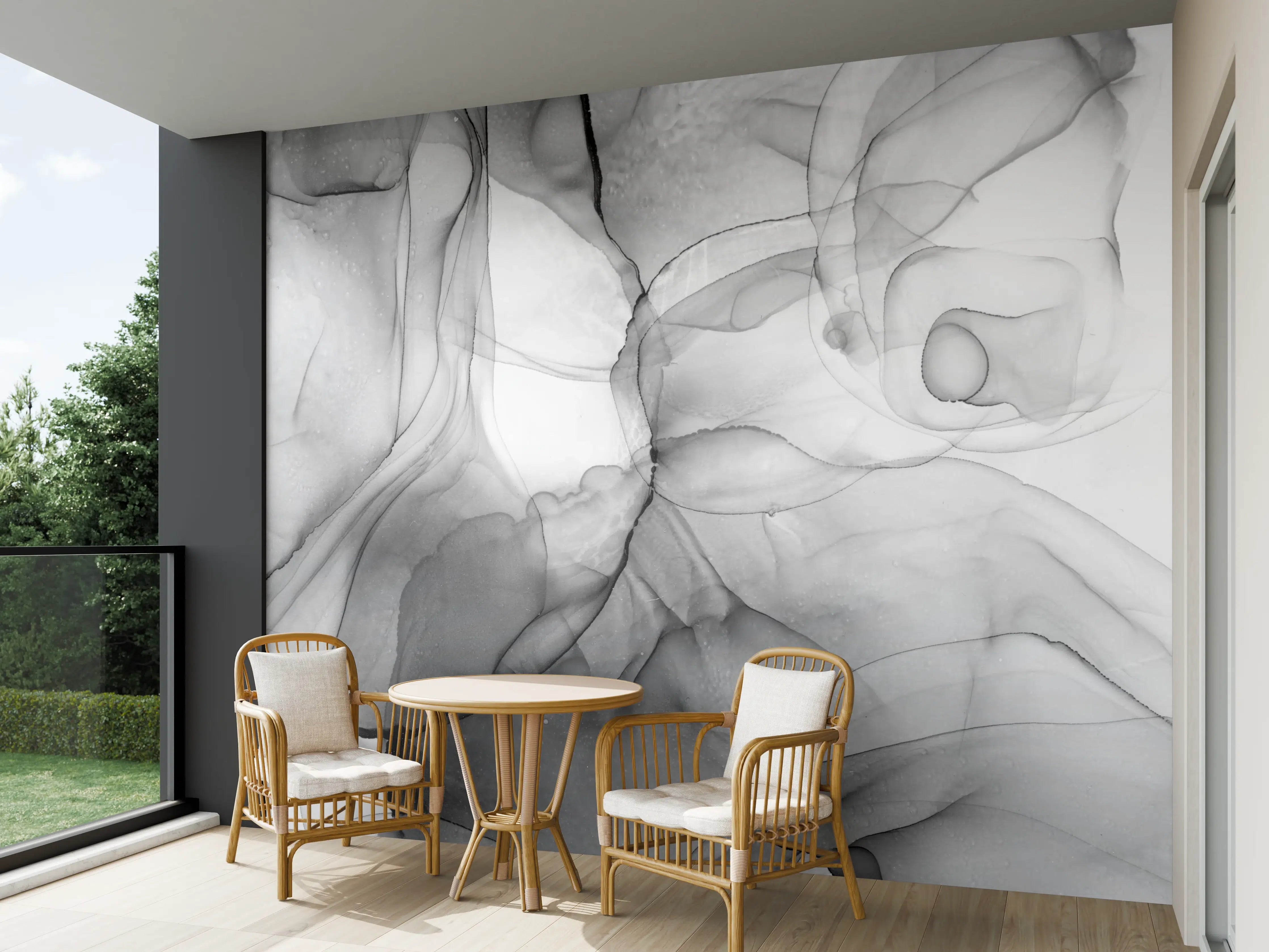 Wandverkleidung außen - Abstraktes Marmor Tinten Design