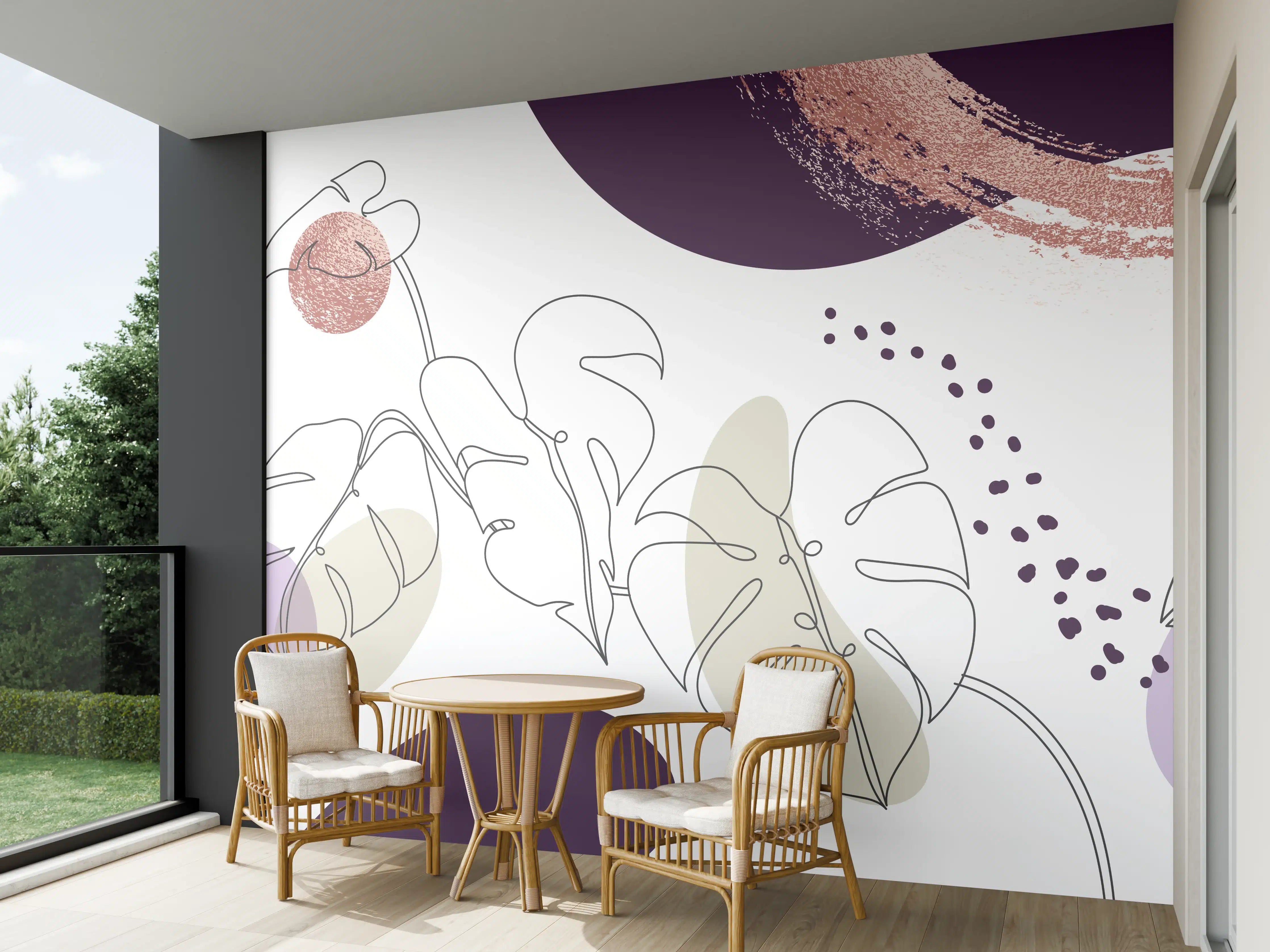 Wandverkleidung außen - Abstraktes Pastellfarben-Design
