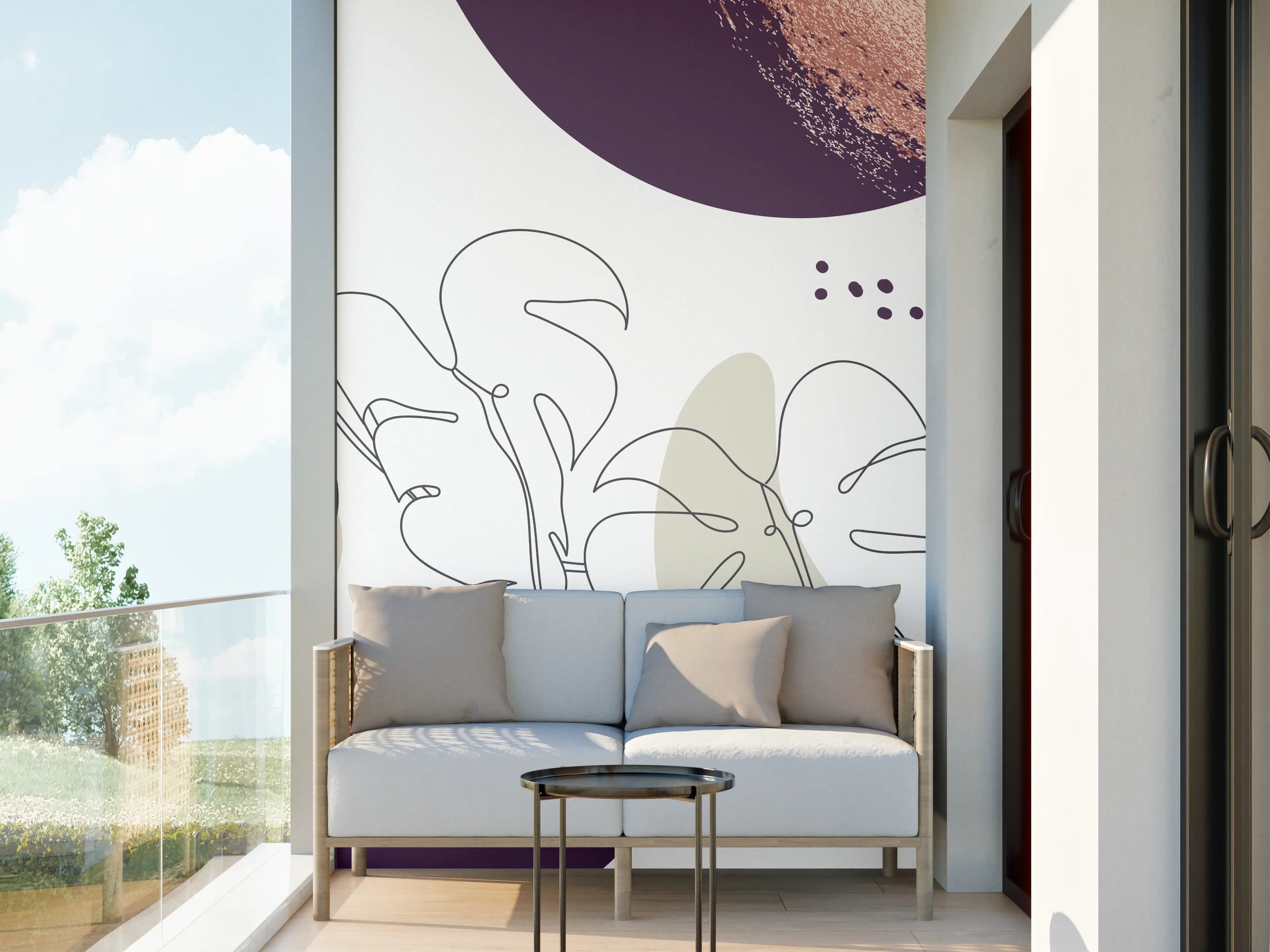 Wandverkleidung außen - Abstraktes Pastellfarben-Design