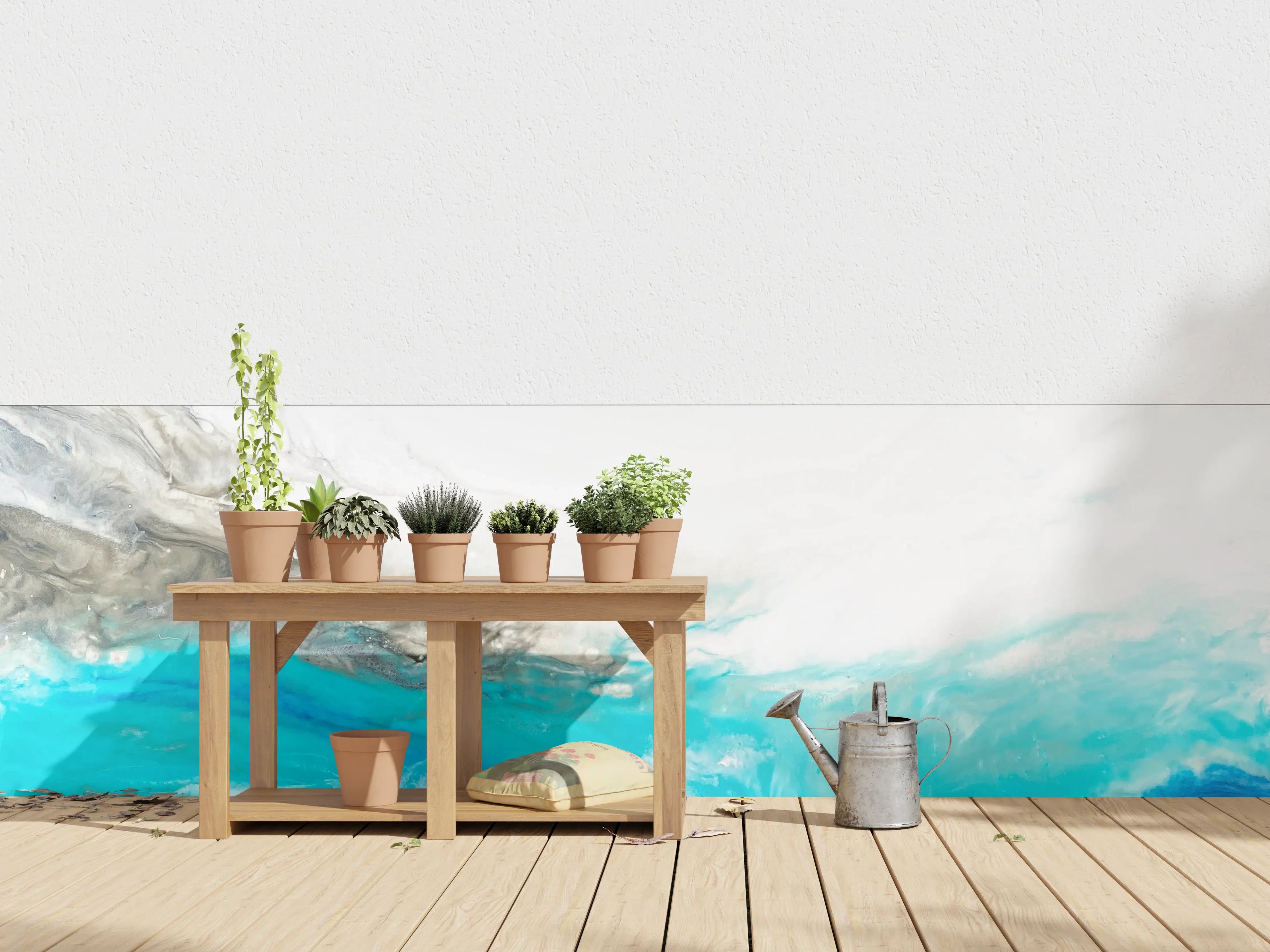 Wandverkleidung außen - Acryl Gemälde - Wellen 
