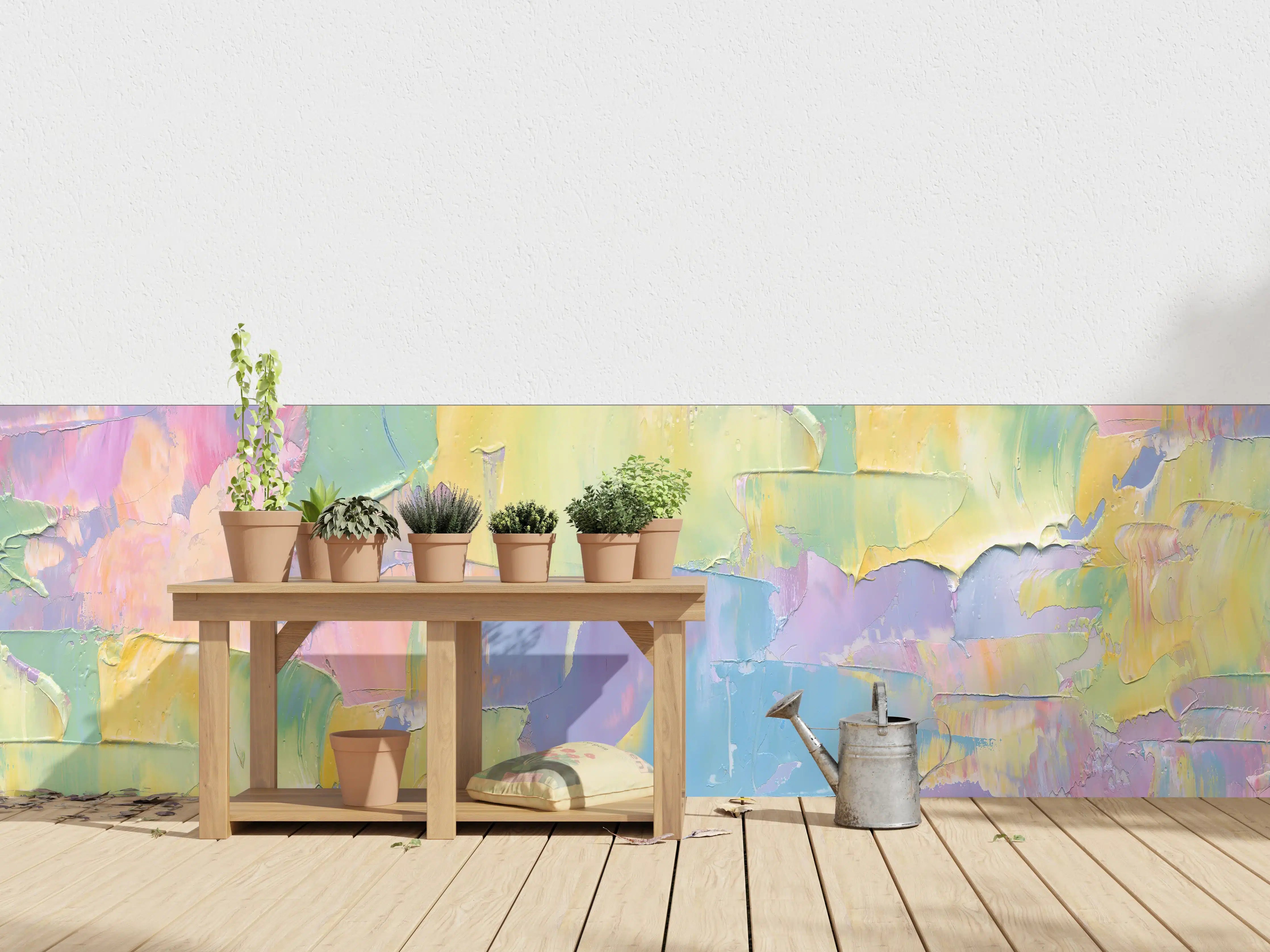Wandverkleidung außen - Acryl Kunstwerk - bunt