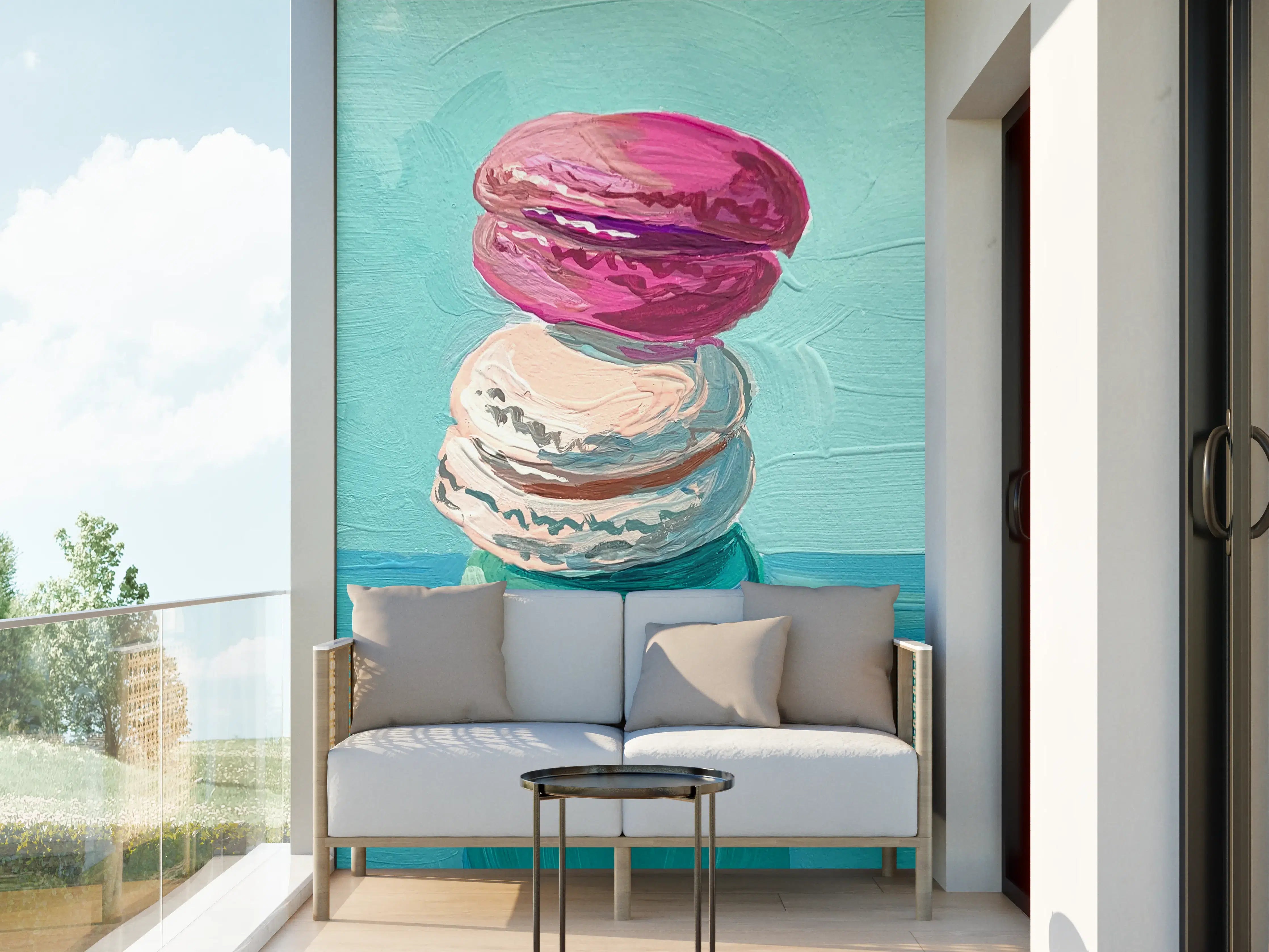 Wandverkleidung außen - Acryl Macarons - Bunt