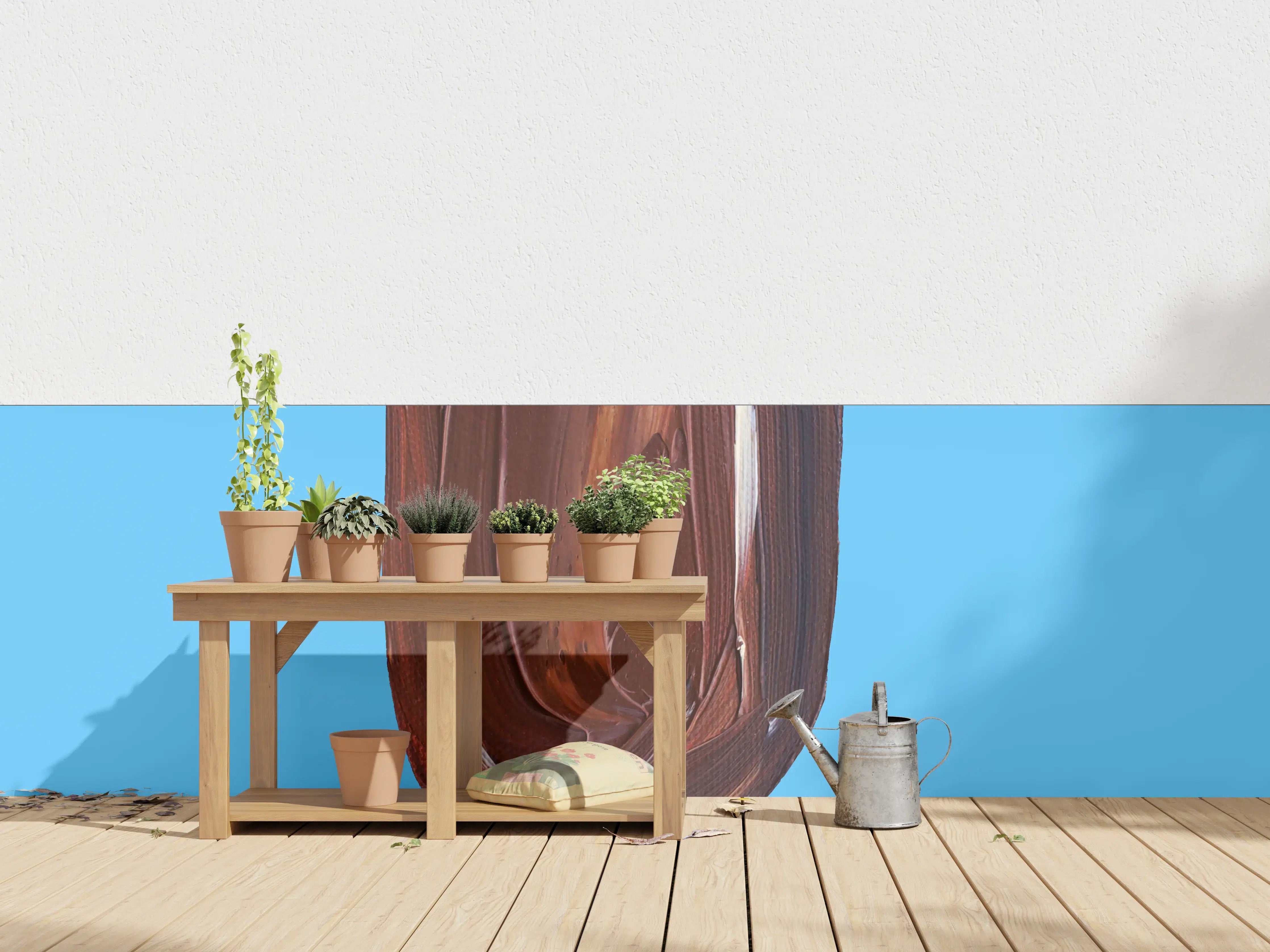 Wandverkleidung außen - Acryl Zeichnung - Eis