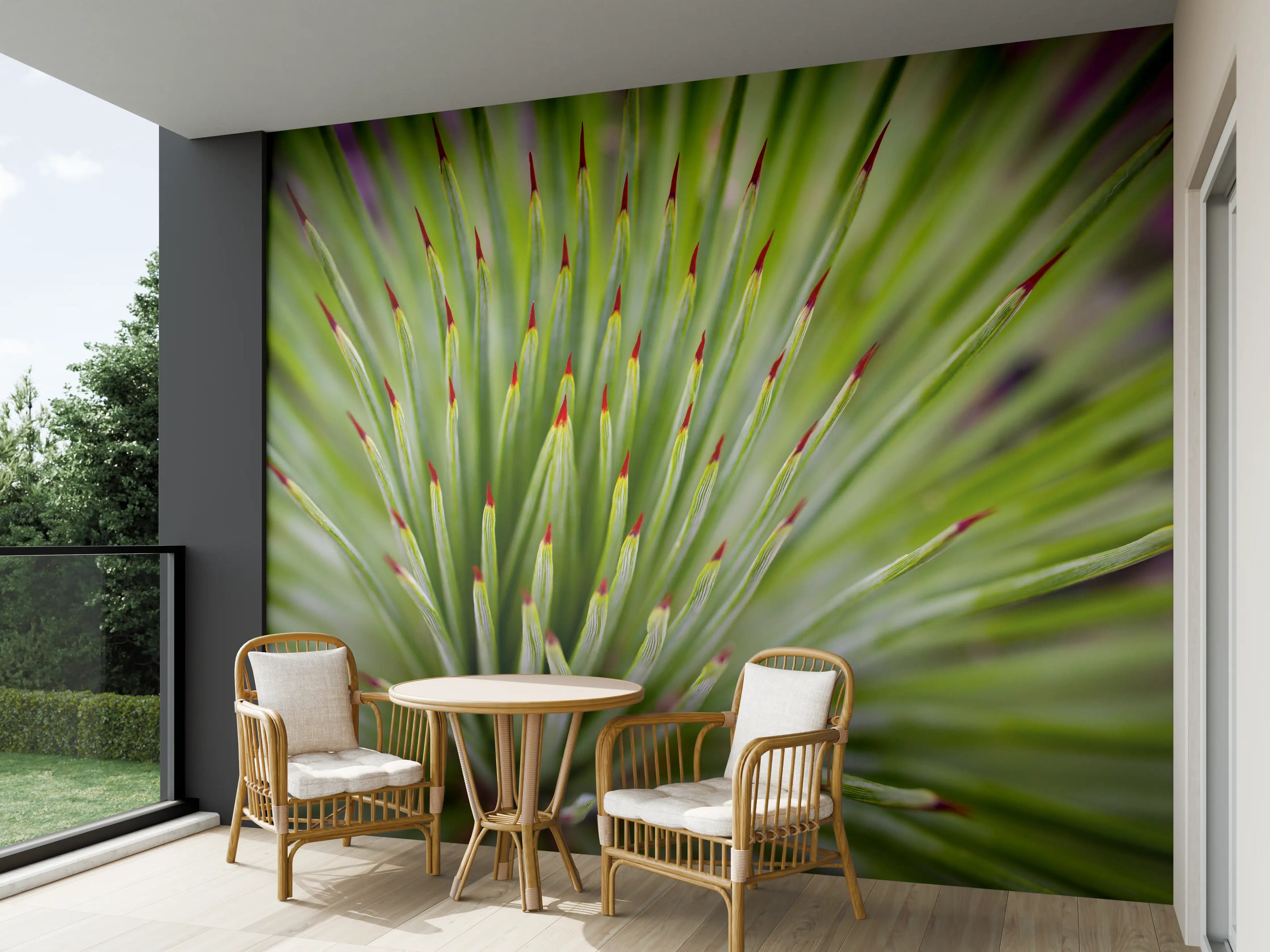 Wandverkleidung außen - Agave striata im Detail