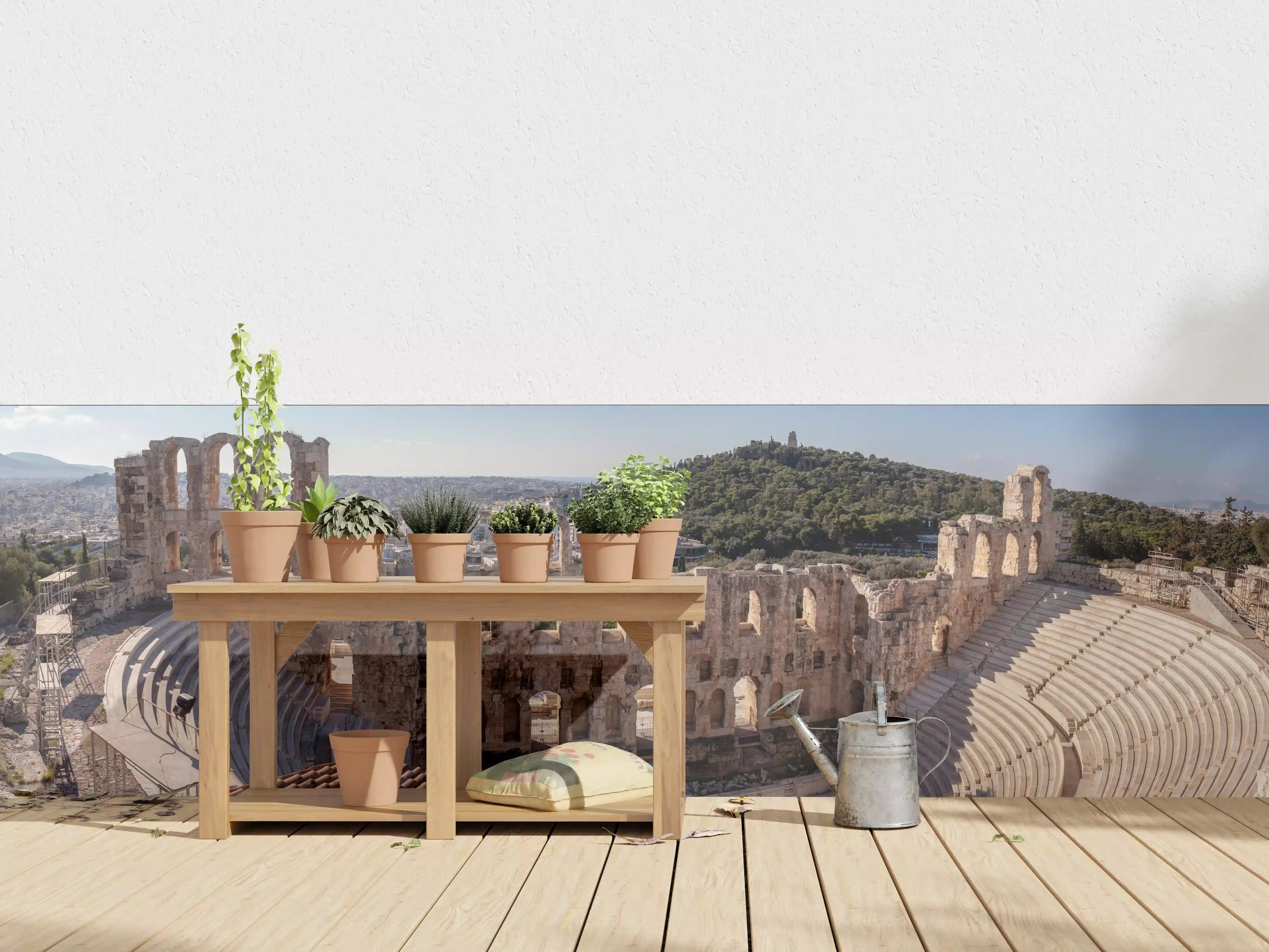 Wandverkleidung außen - Akropolis Amphitheater Athen Panorama
