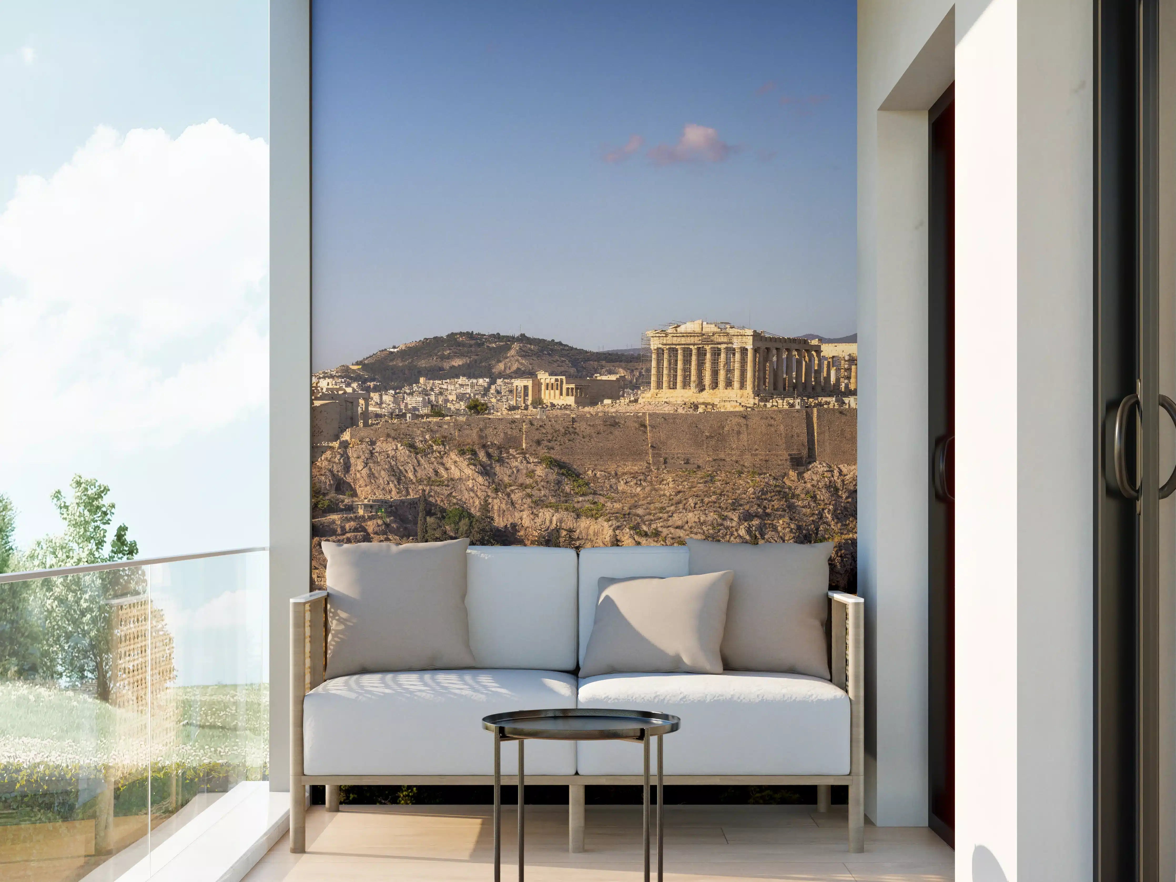 Wandverkleidung außen - Akropolis Panorama Beige-Blau