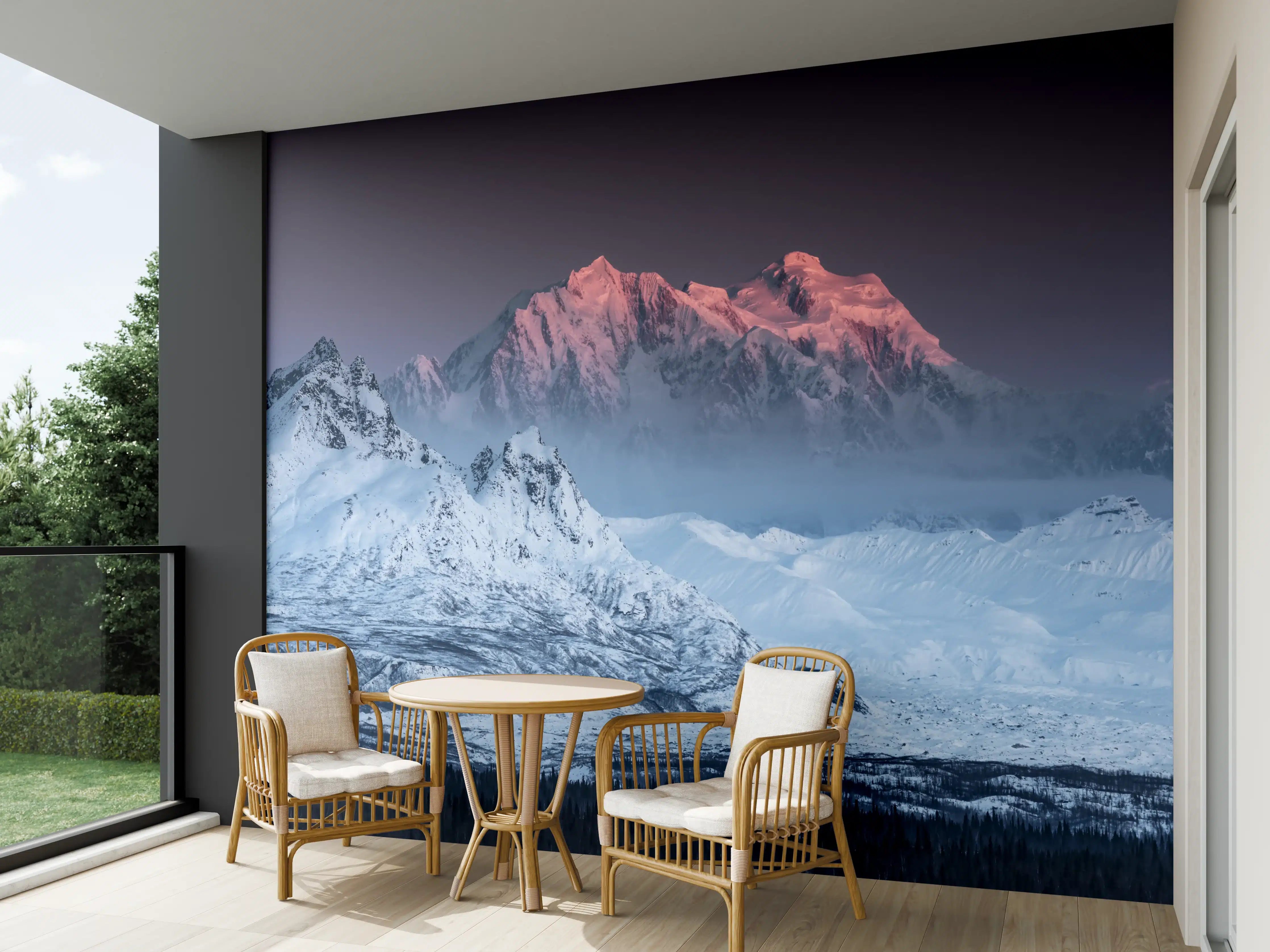Wandverkleidung außen - Alaska Winterberge Panorama