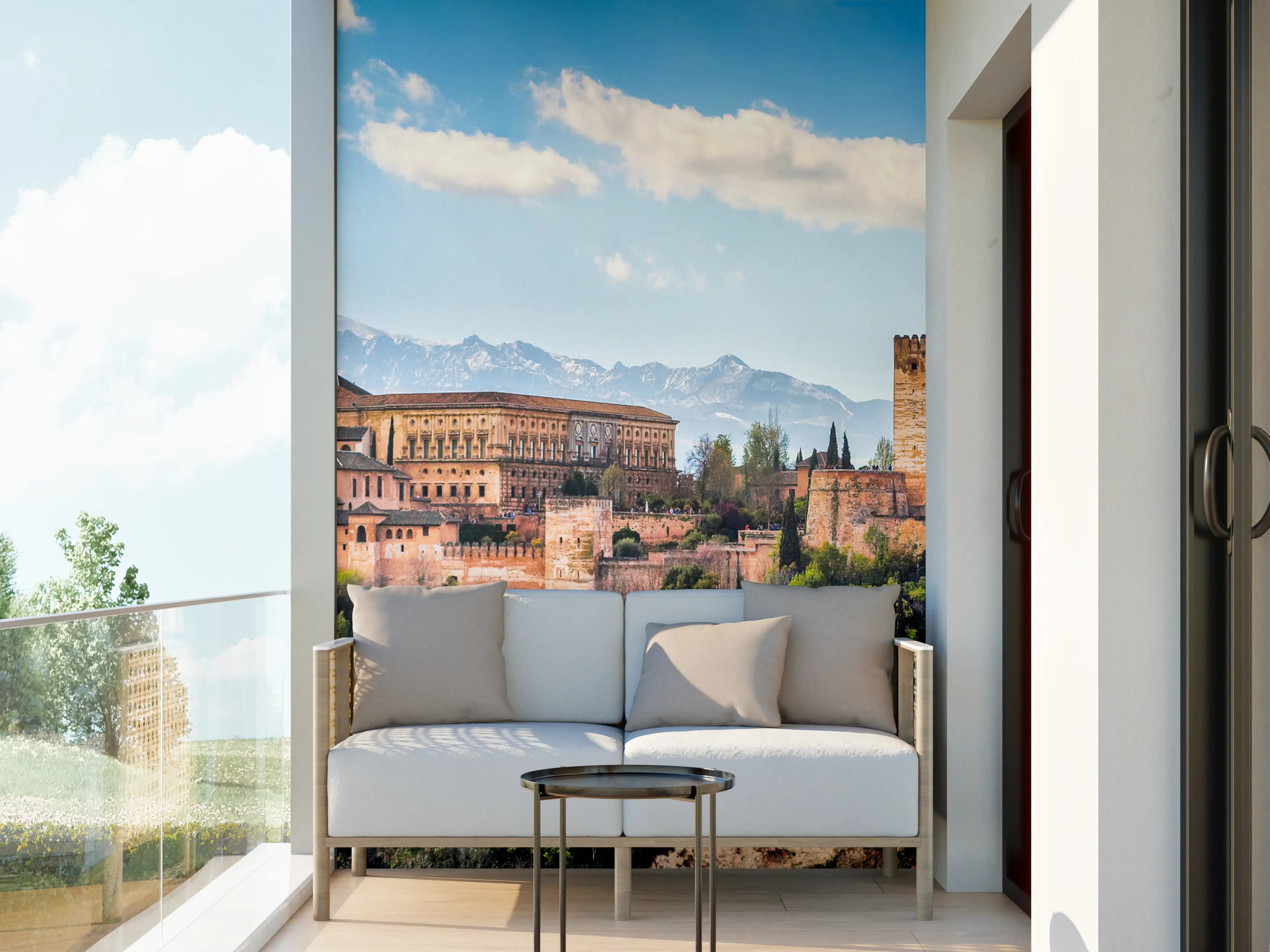Wandverkleidung außen - Alhambra Palace mit Blick auf die Berge