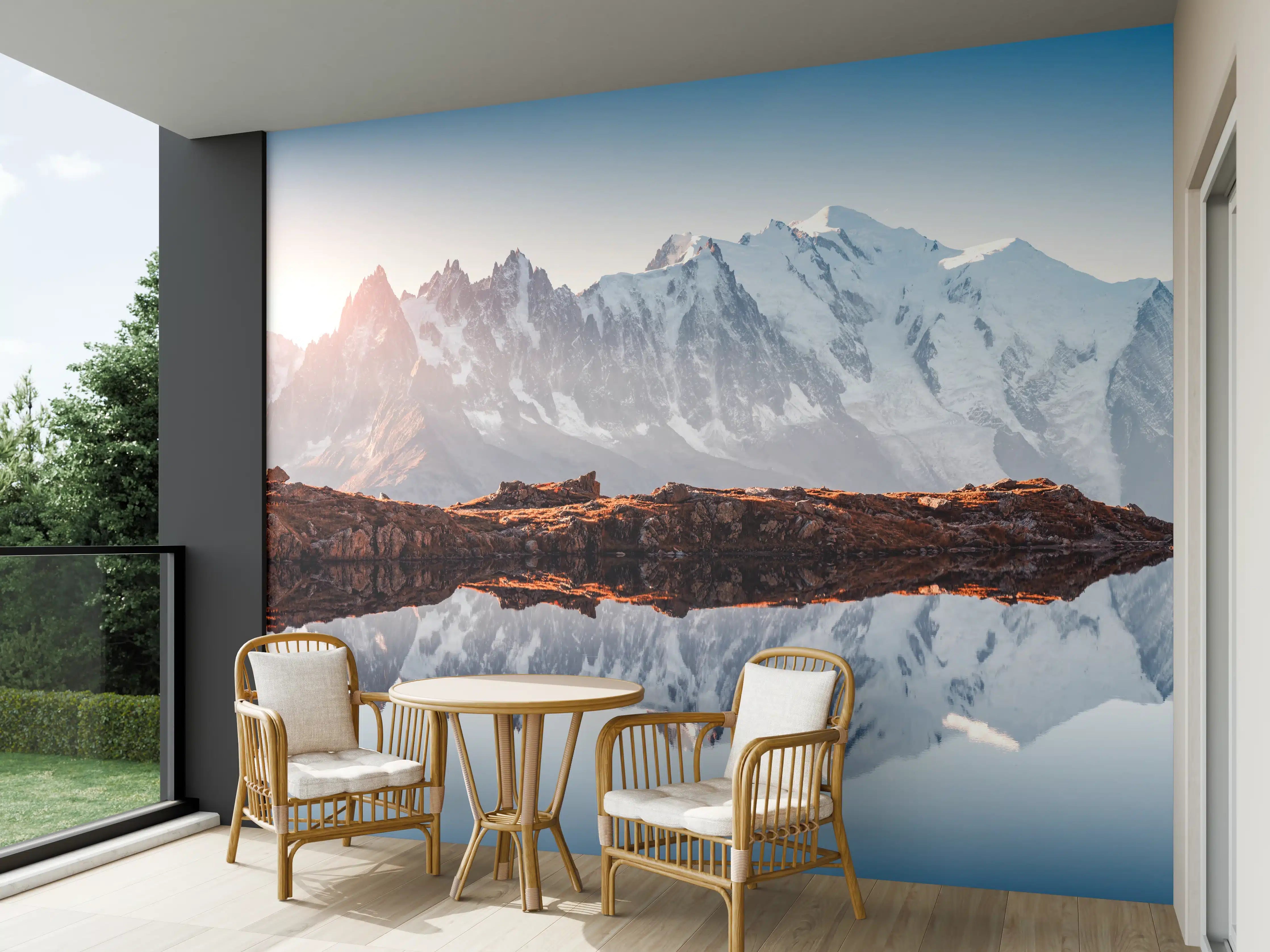 Wandverkleidung außen - Alpen Panorama am Lac Blanc