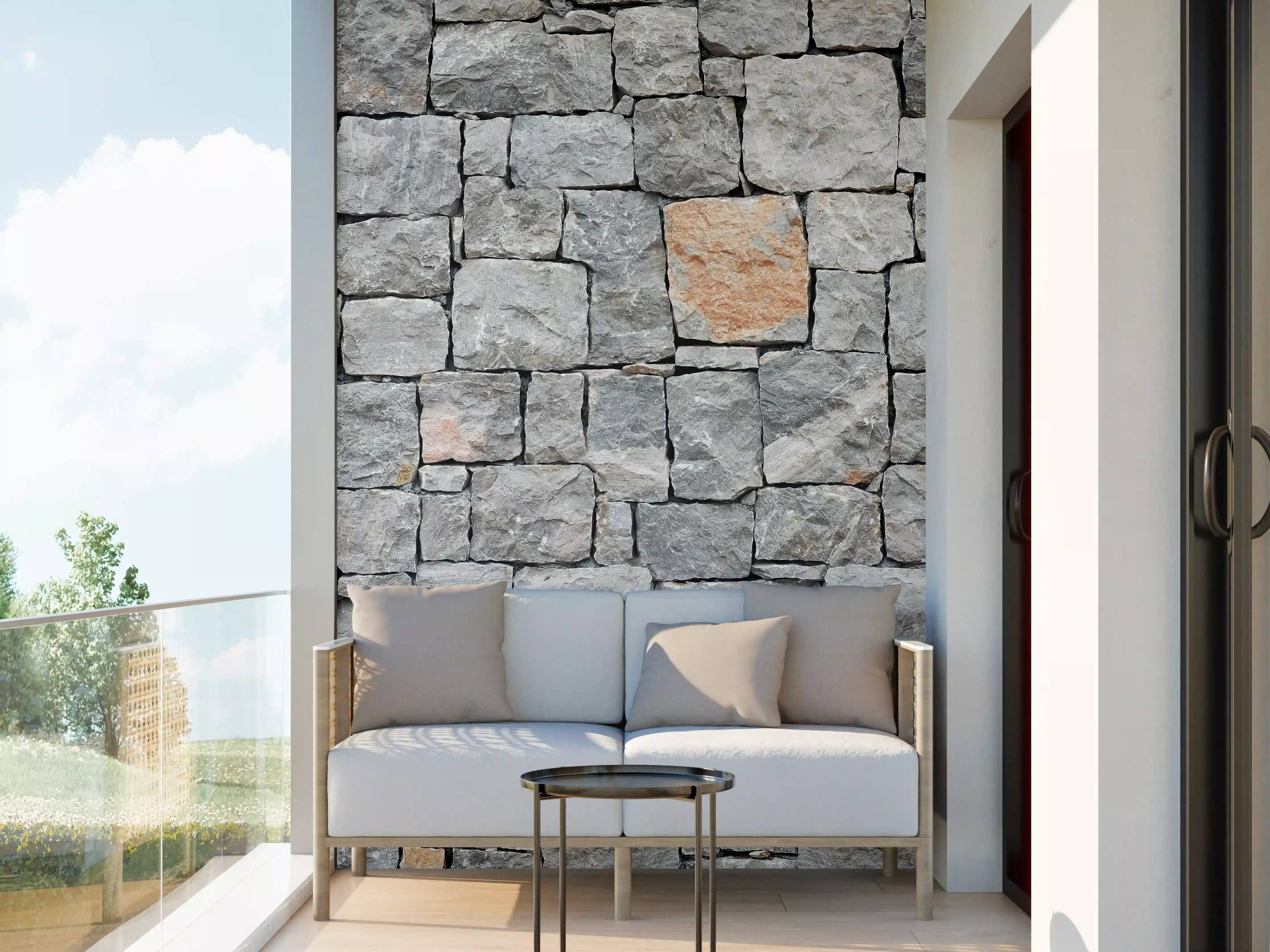 Wandverkleidung außen - Alte Graue Steinwand 