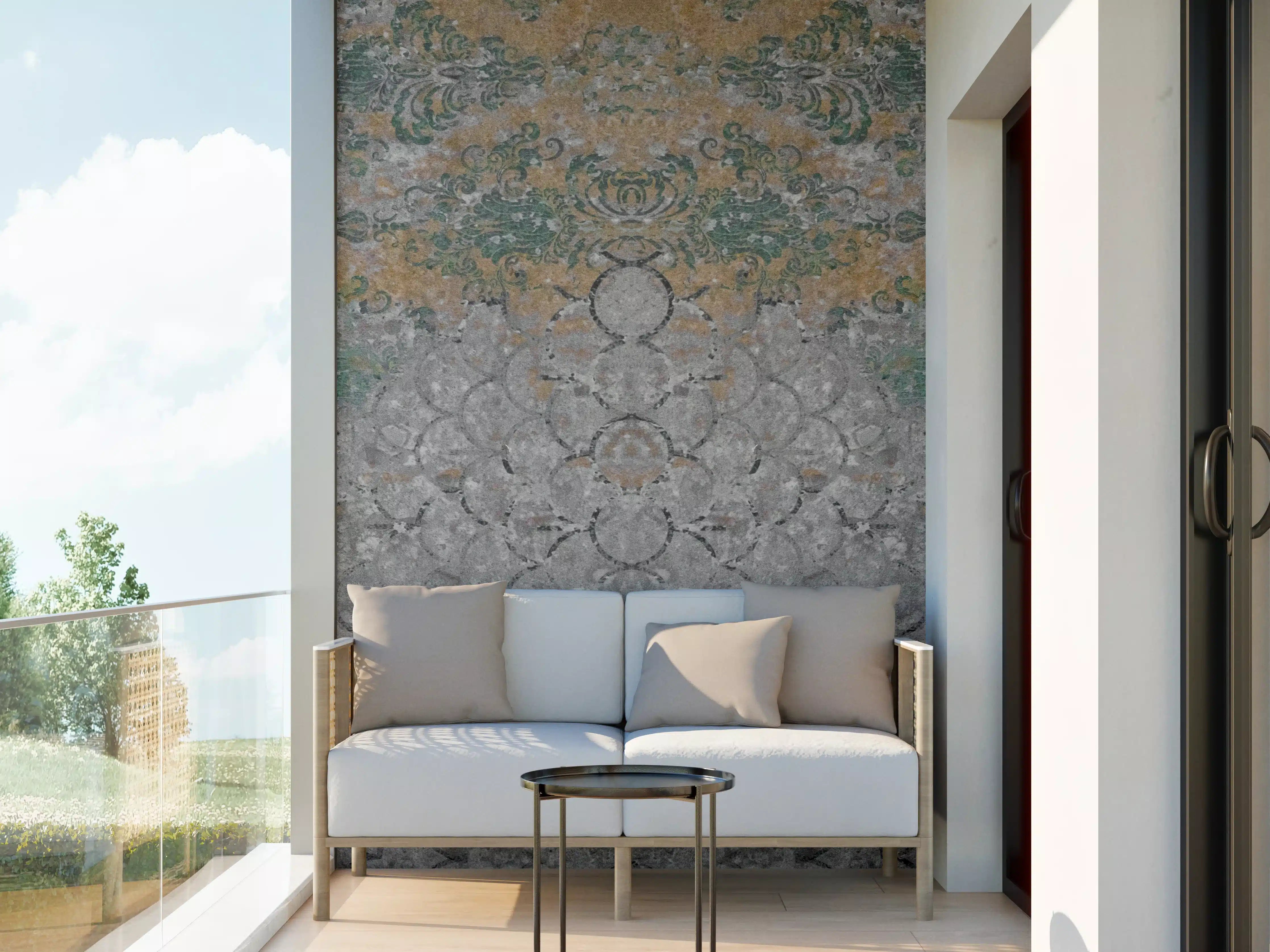 Wandverkleidung außen - Alte shabby Patchwork Motiv