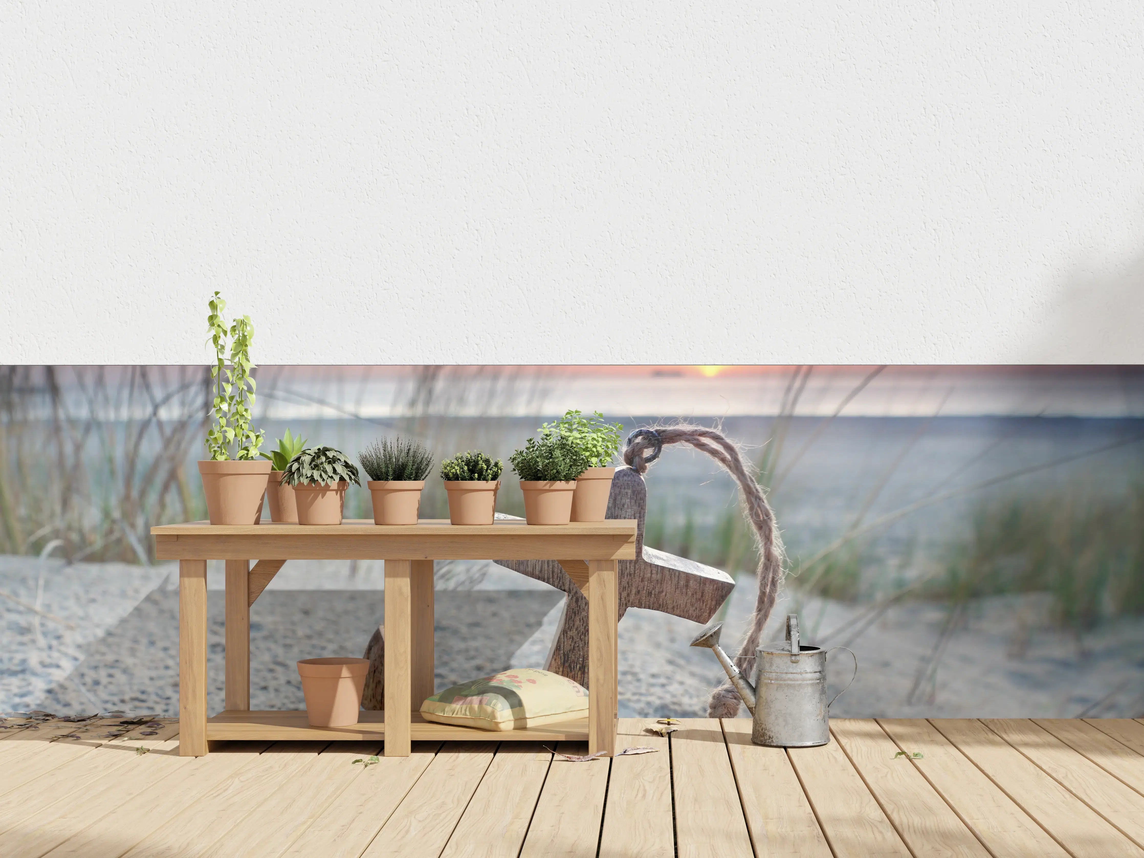 Wandverkleidung außen - Anker am Strand