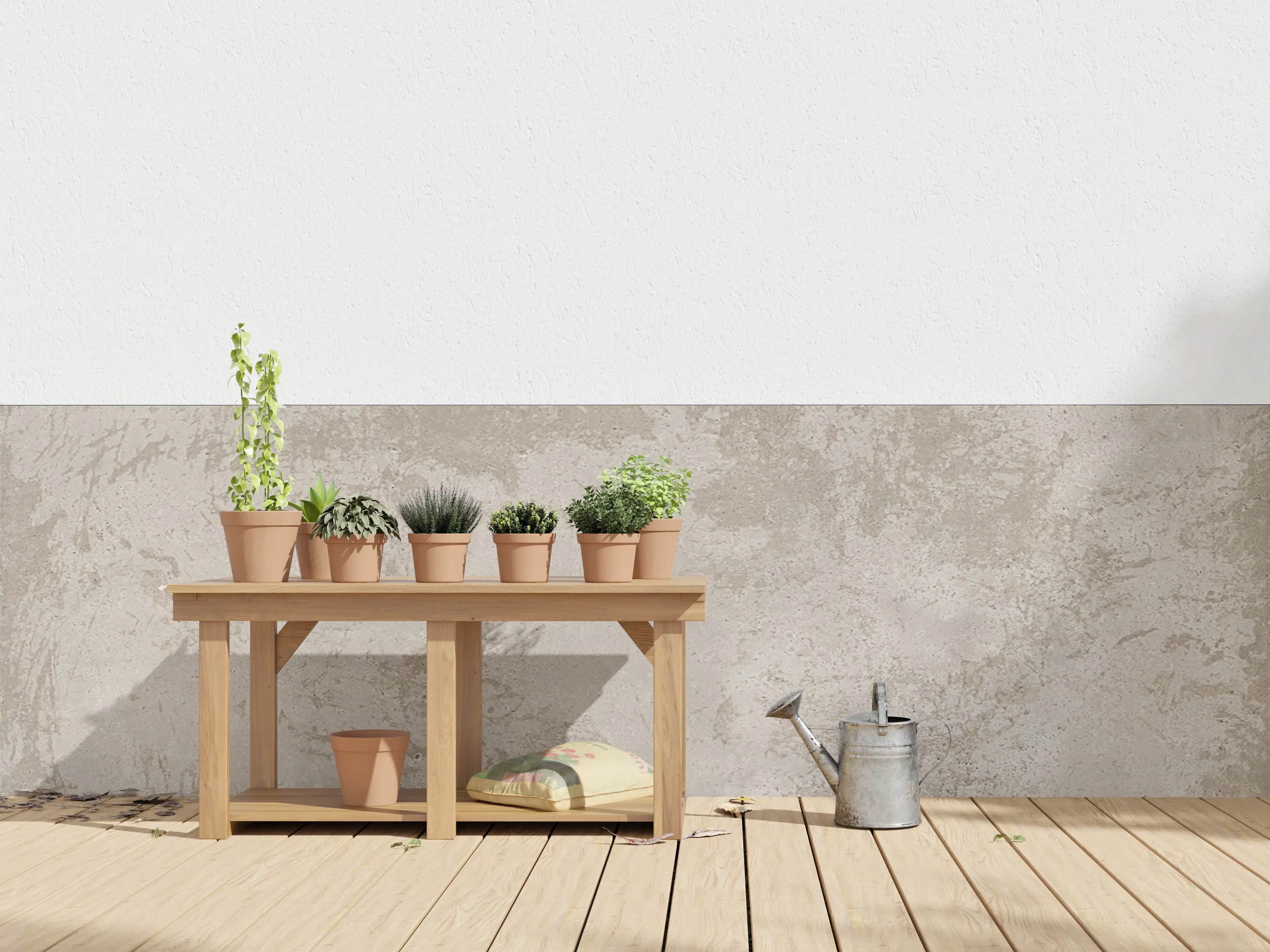 Wandverkleidung außen - Antik beige Betonwand