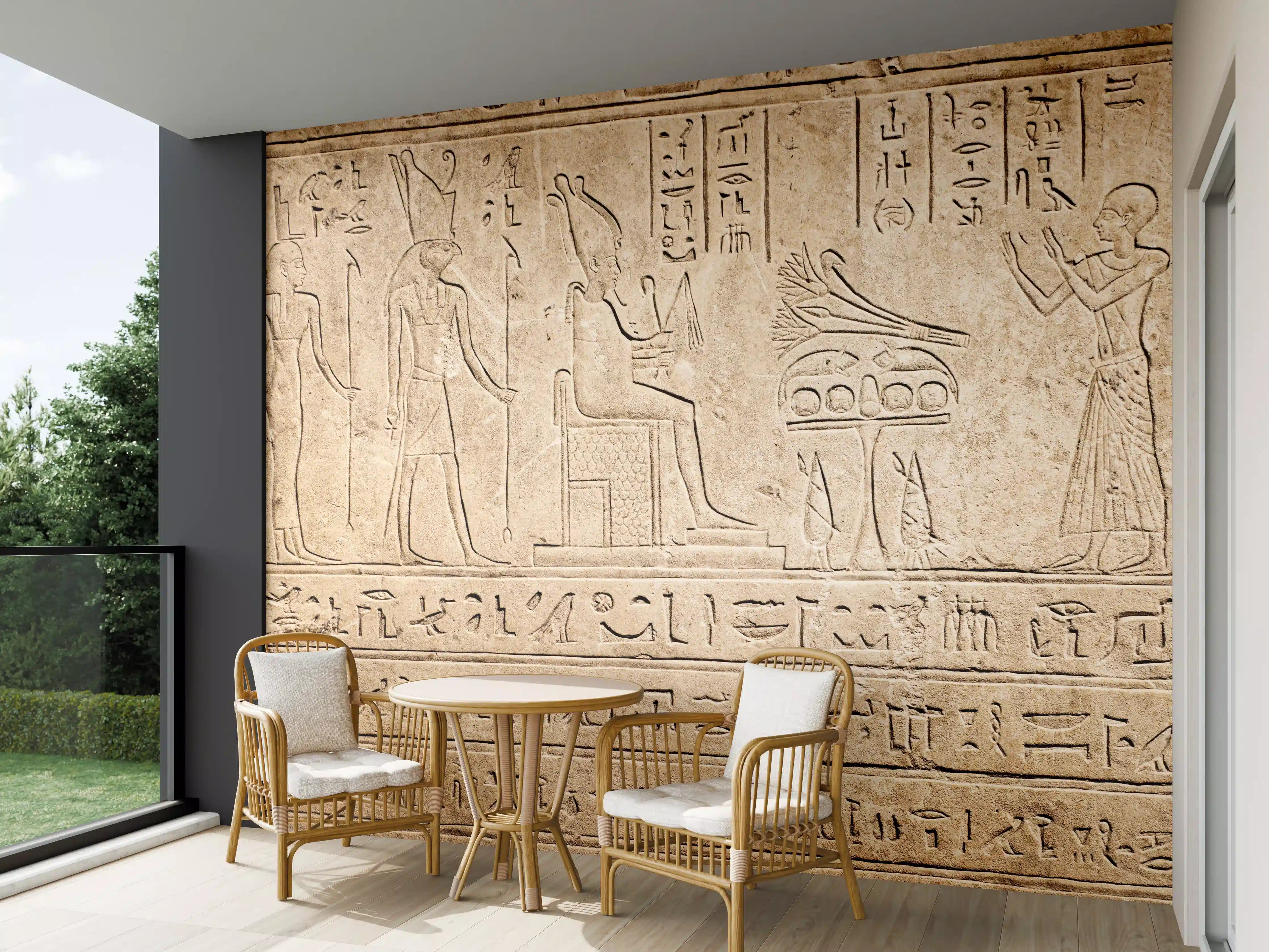Wandverkleidung außen - Antike Ägyptische Hieroglyphen