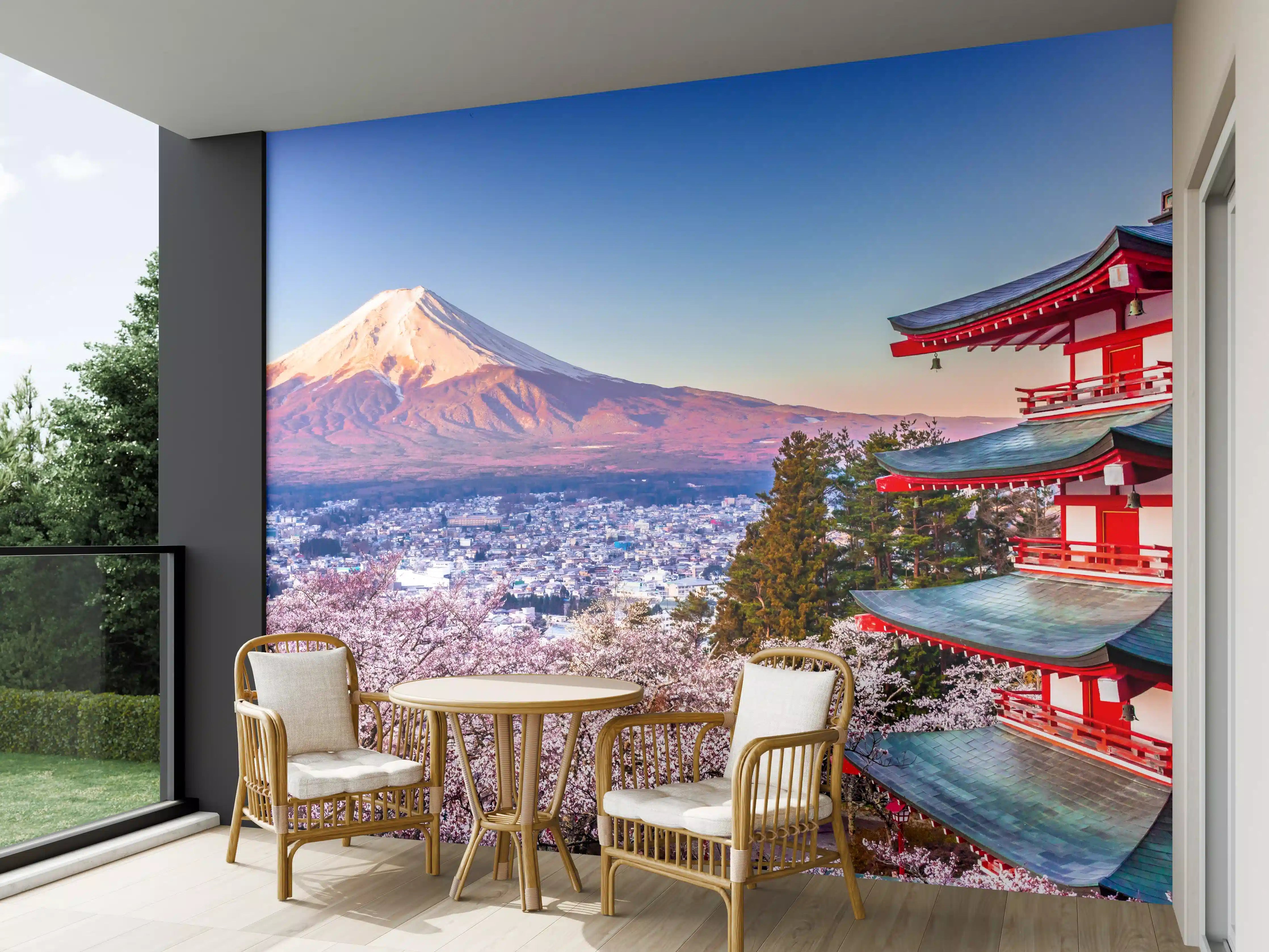 Wandverkleidung außen - Anziehender Anblick auf Berg Fuji