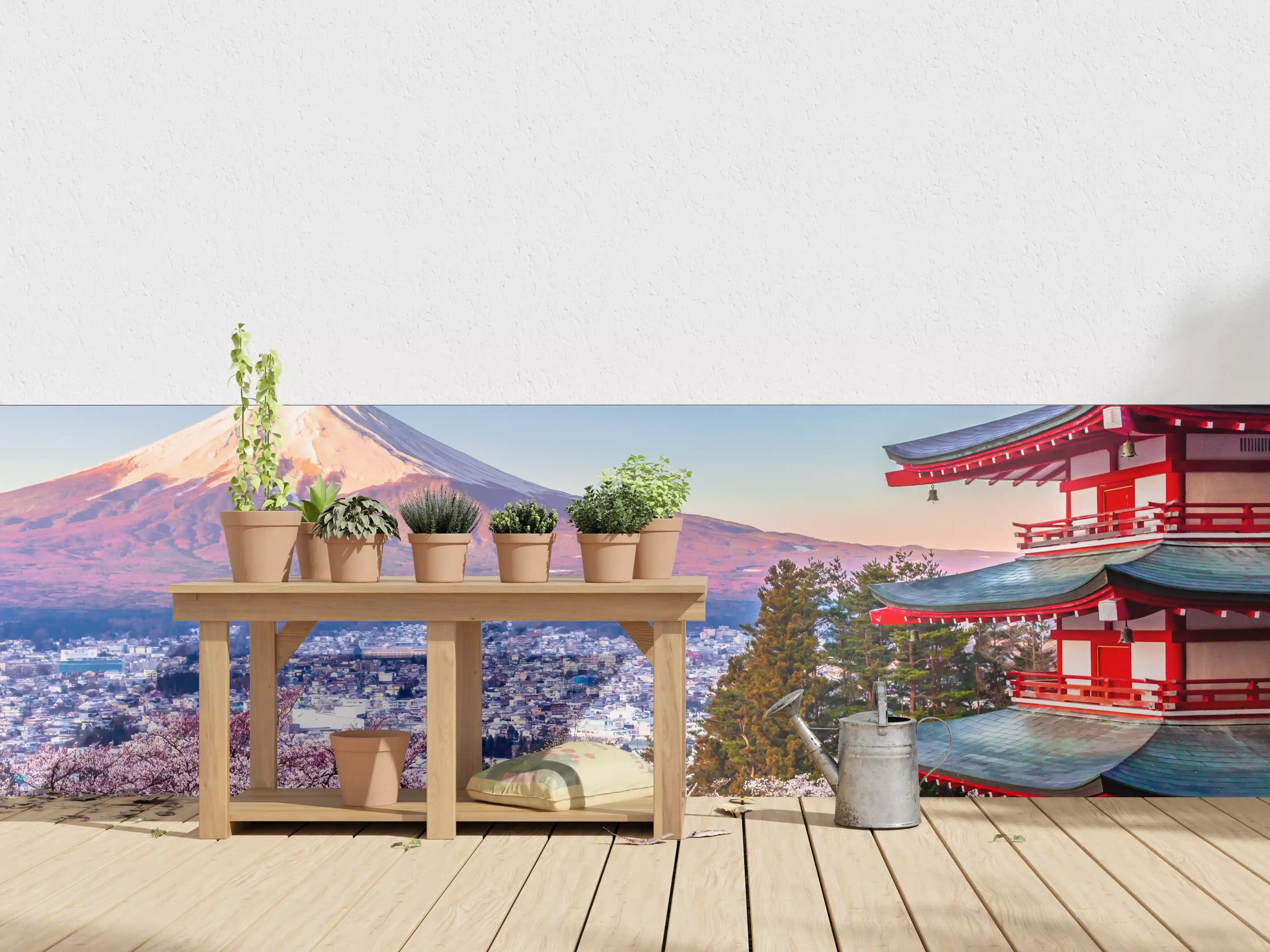 Wandverkleidung außen - Anziehender Anblick auf Berg Fuji