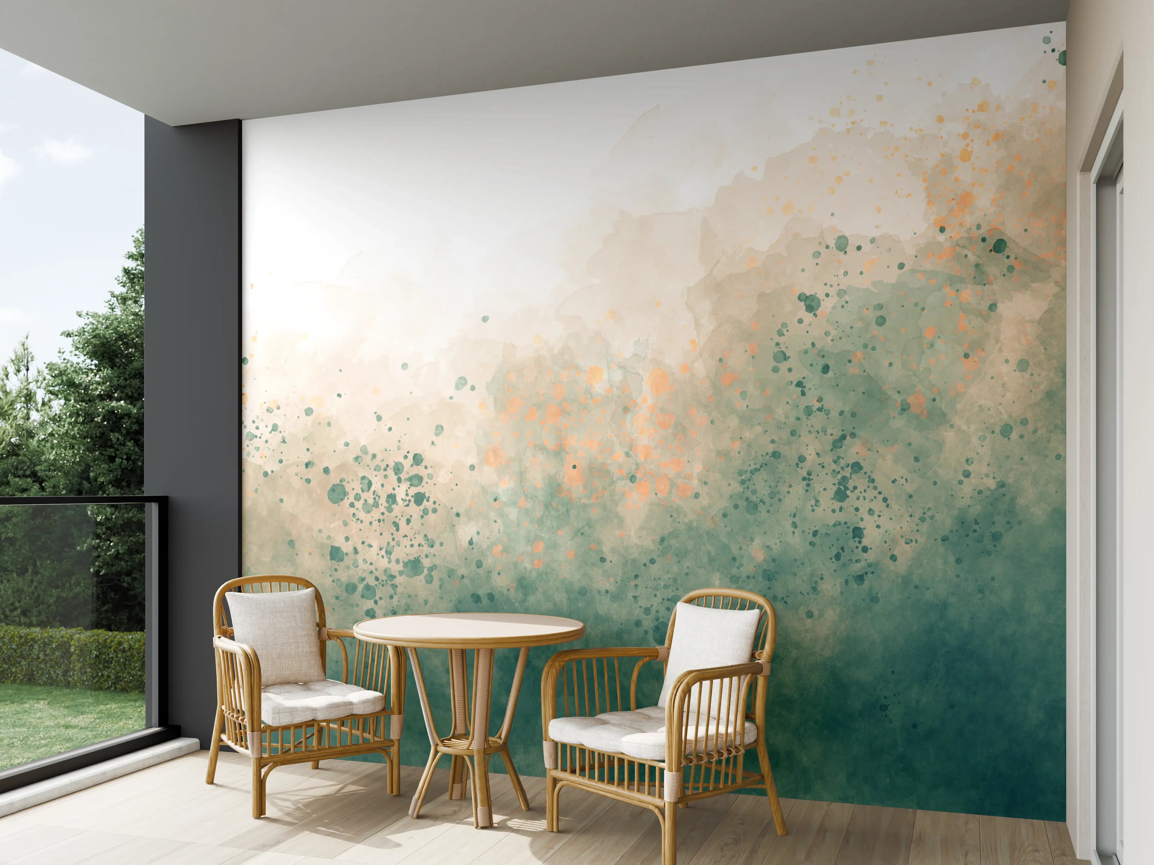 Wandverkleidung außen - Aquarell Himmel Gradient Textur
