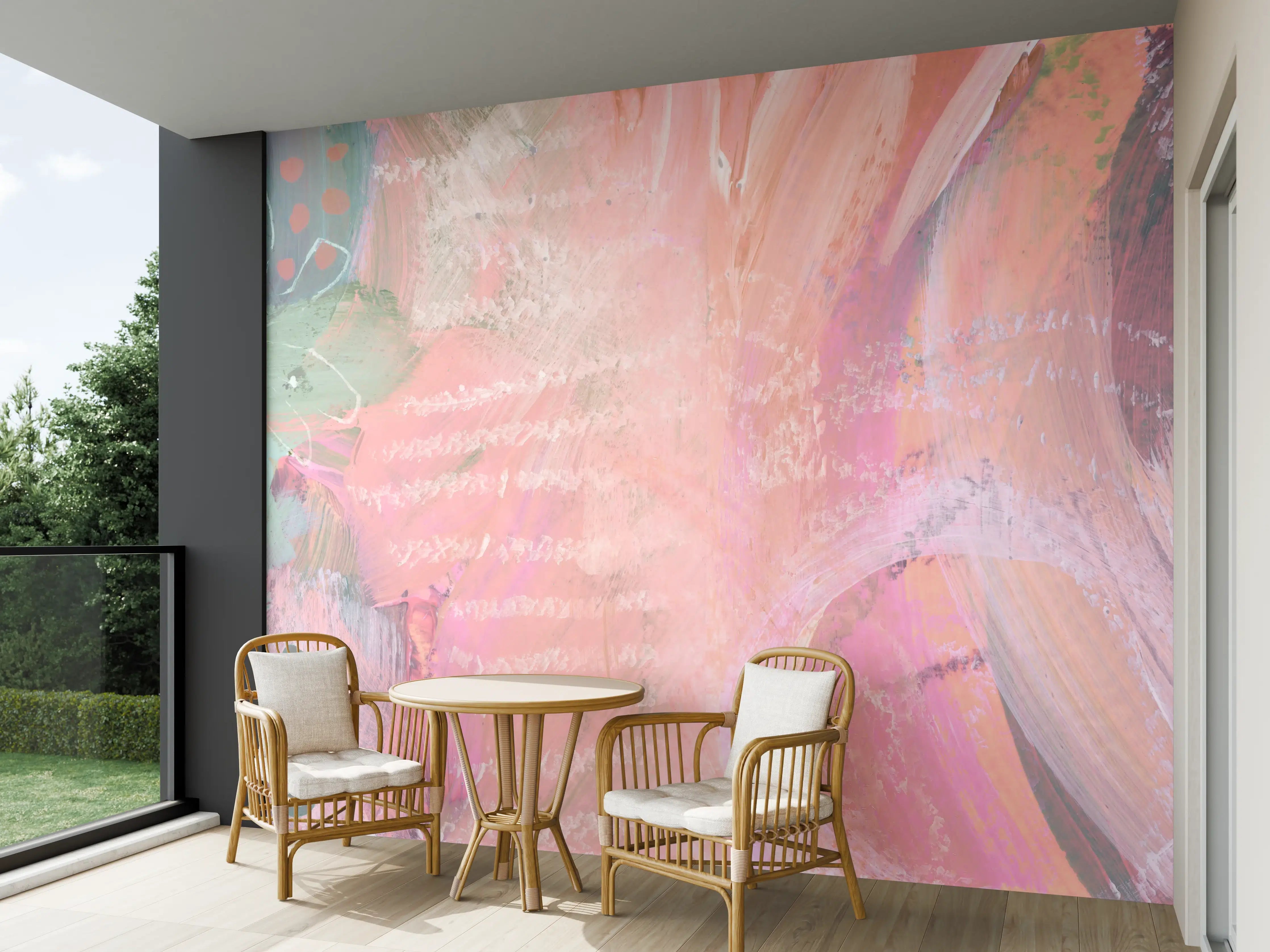 Wandverkleidung außen - Aquarell Kunst - Fleck Malerei